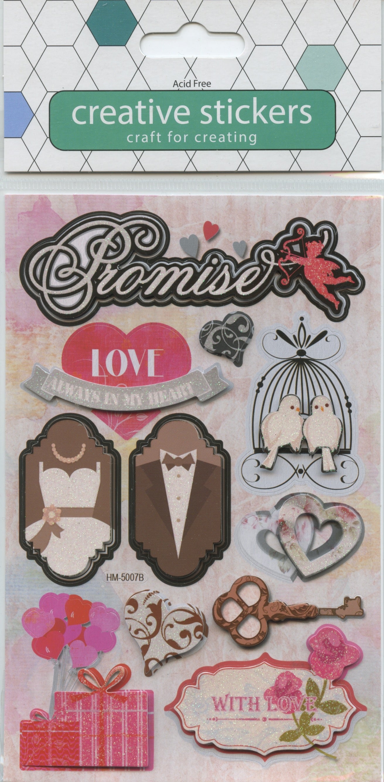 Creative Stickers - Promise (Wedding Theme) 10 pc