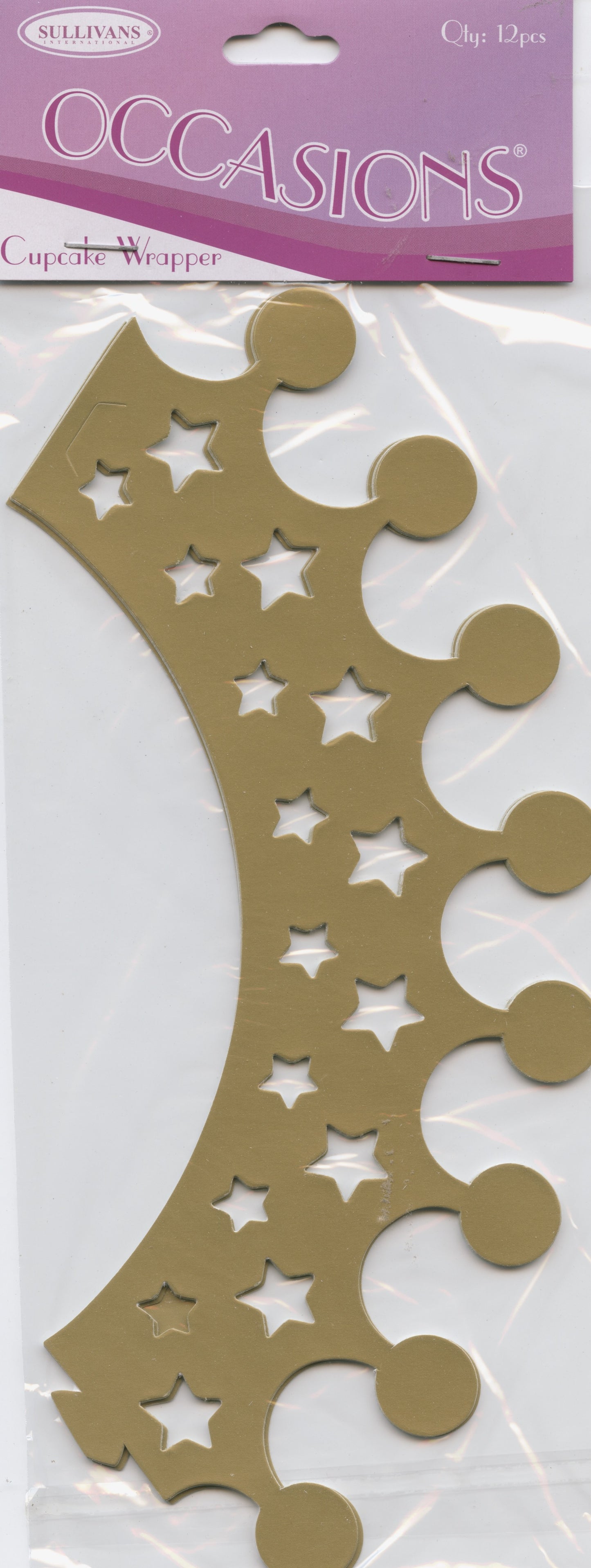 Cupcake Wrapper - Gold Crown- 12pcs