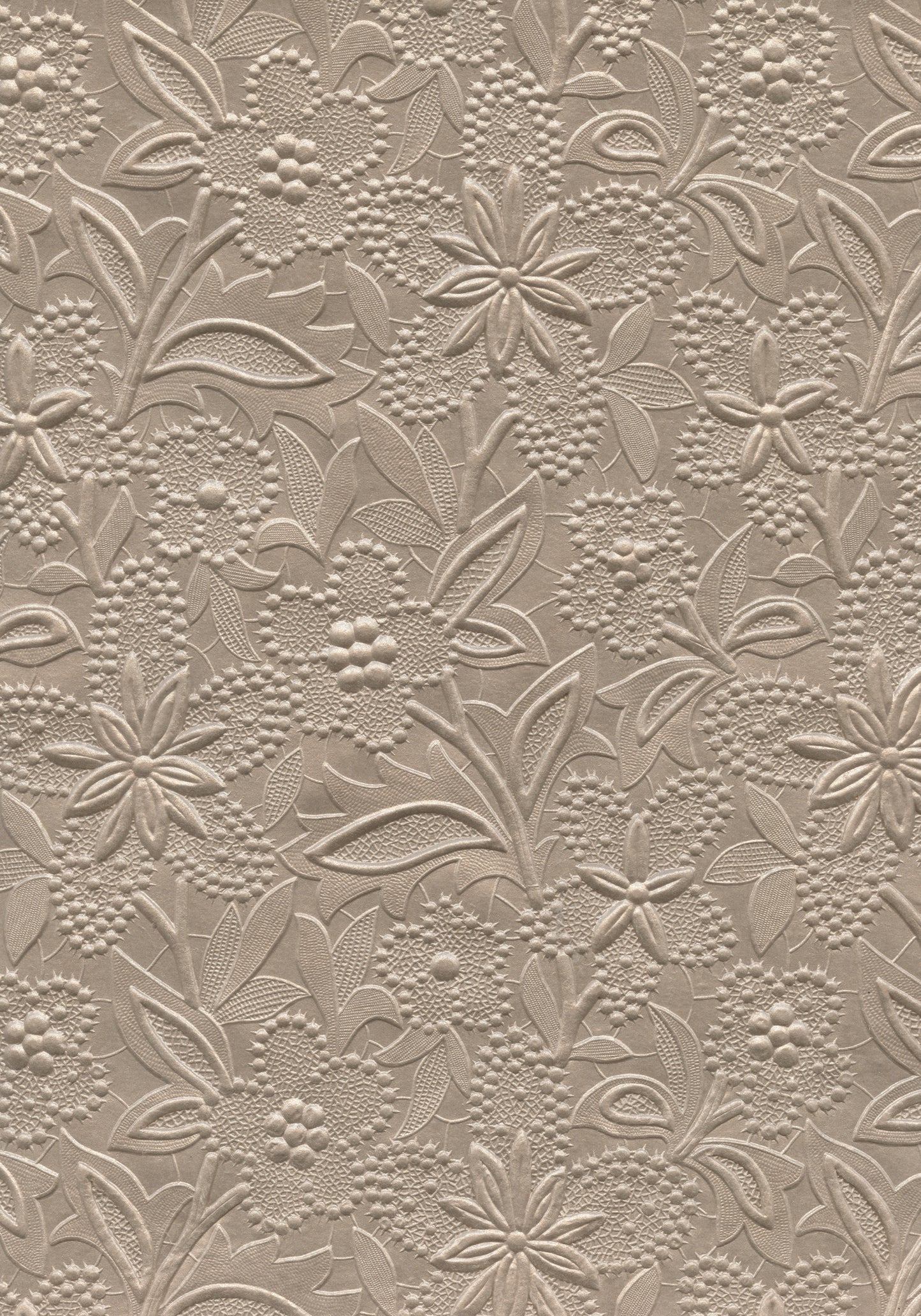 Specialty Paper 1 x Handmade A4 Embossed - Soft Gold - Spring Flower