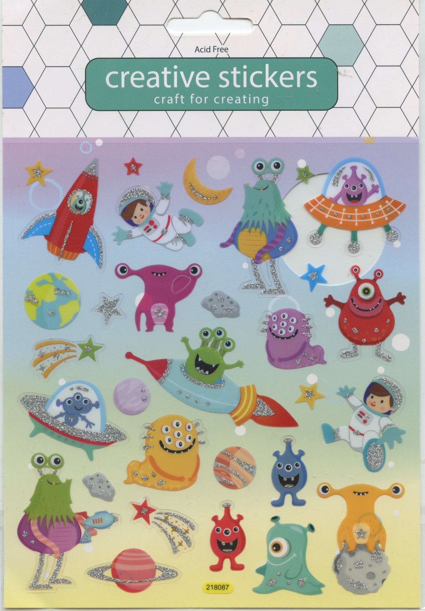 Creative Stickers - Space Monsters - 31pk