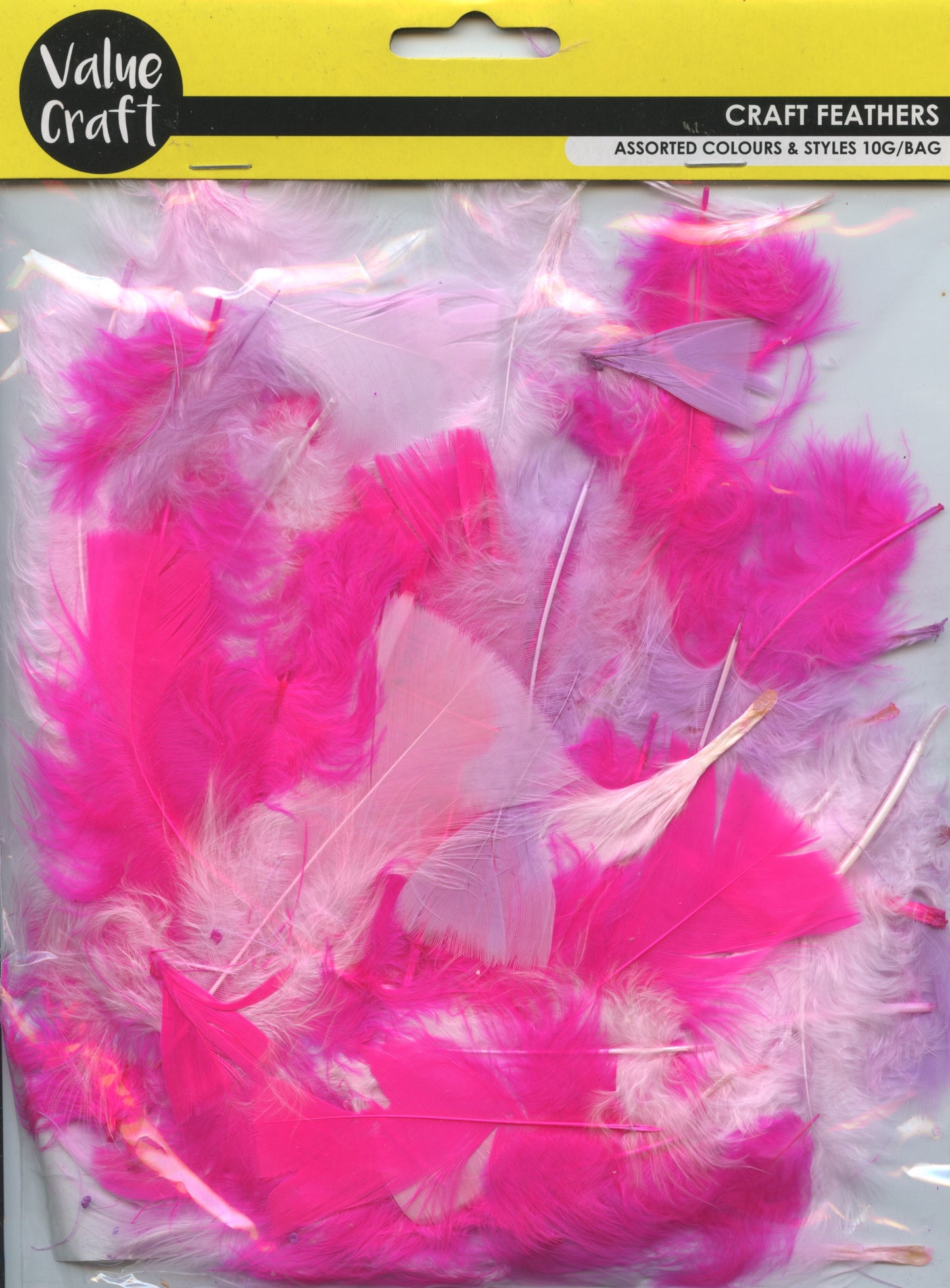 Value Craft - Craft Feathers Assorted - Shades of Pink/Mauve - 10g