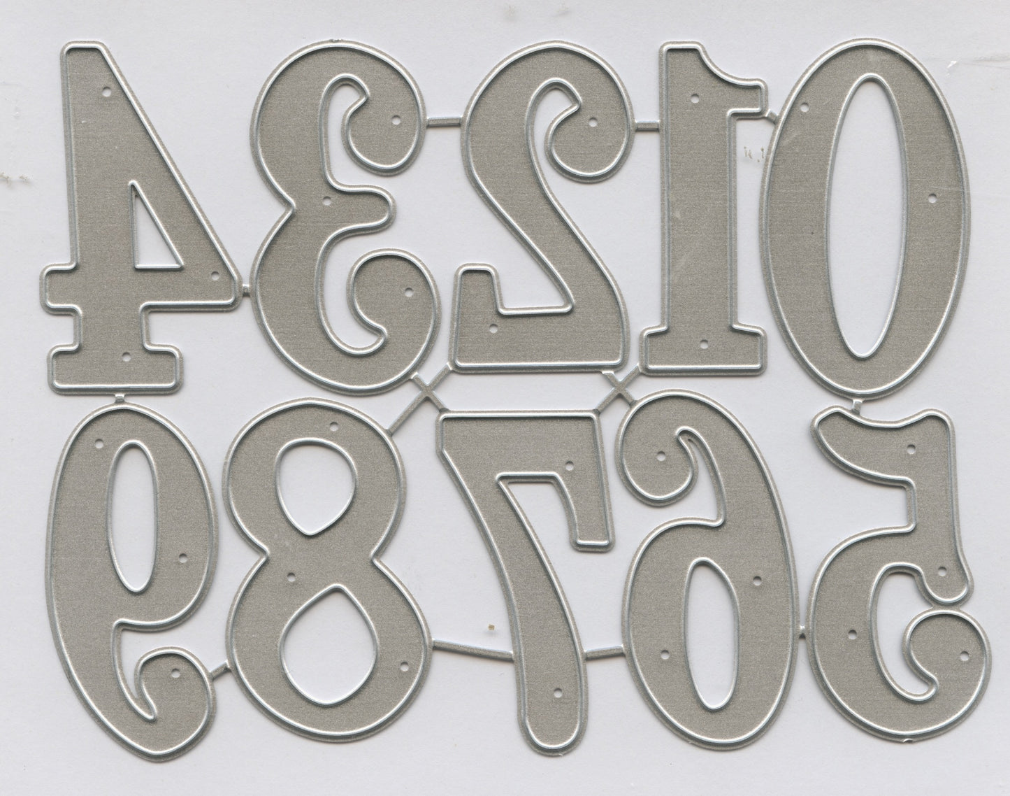 Metal Dies - Numbers 0-9 - Dies set #1