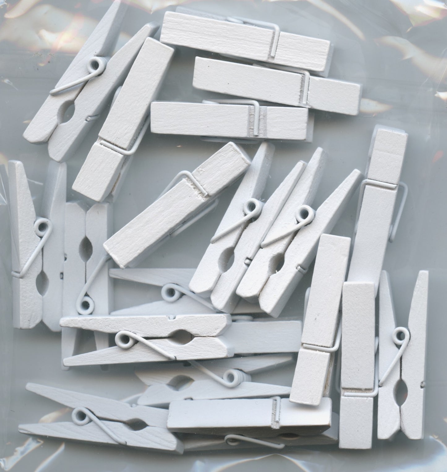 Wooden Pegs - White - 20 pk