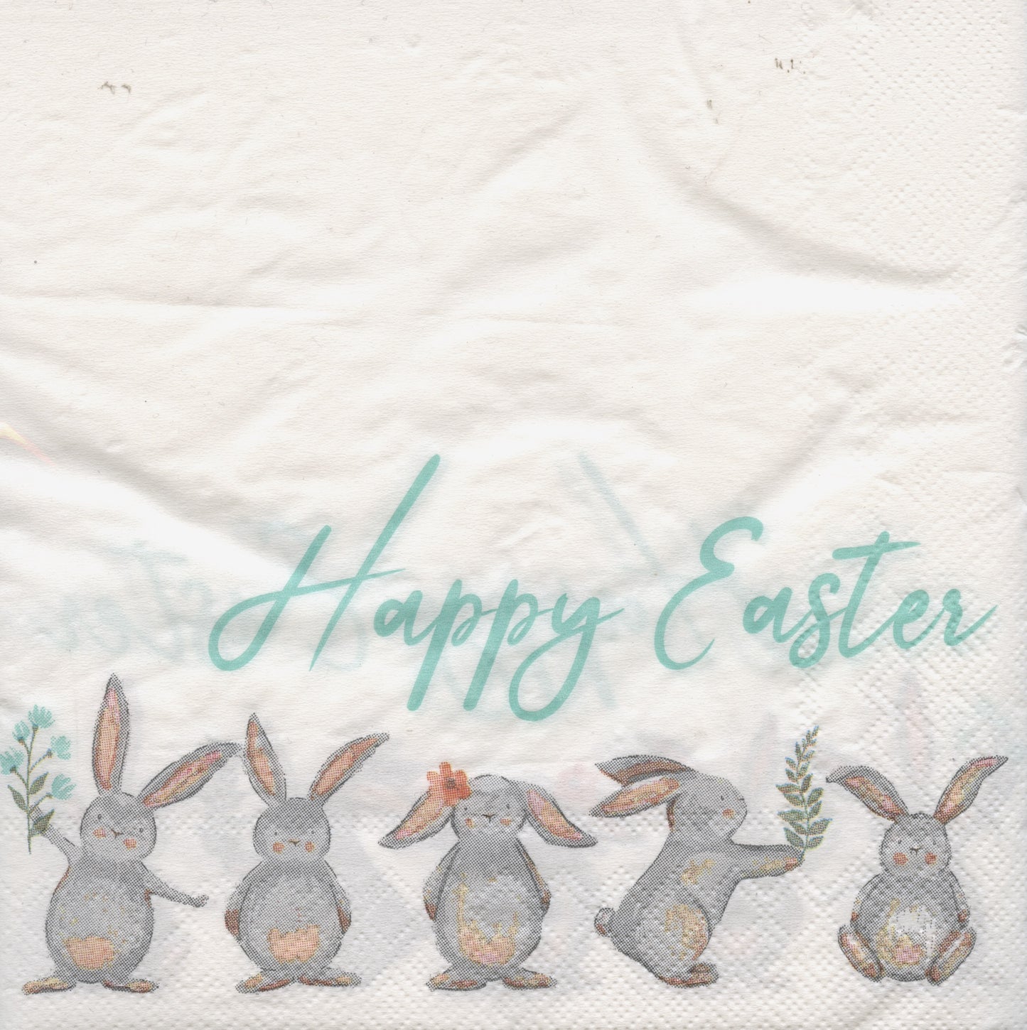Napkins - Happy Easter with Bunnies - 25 pack
