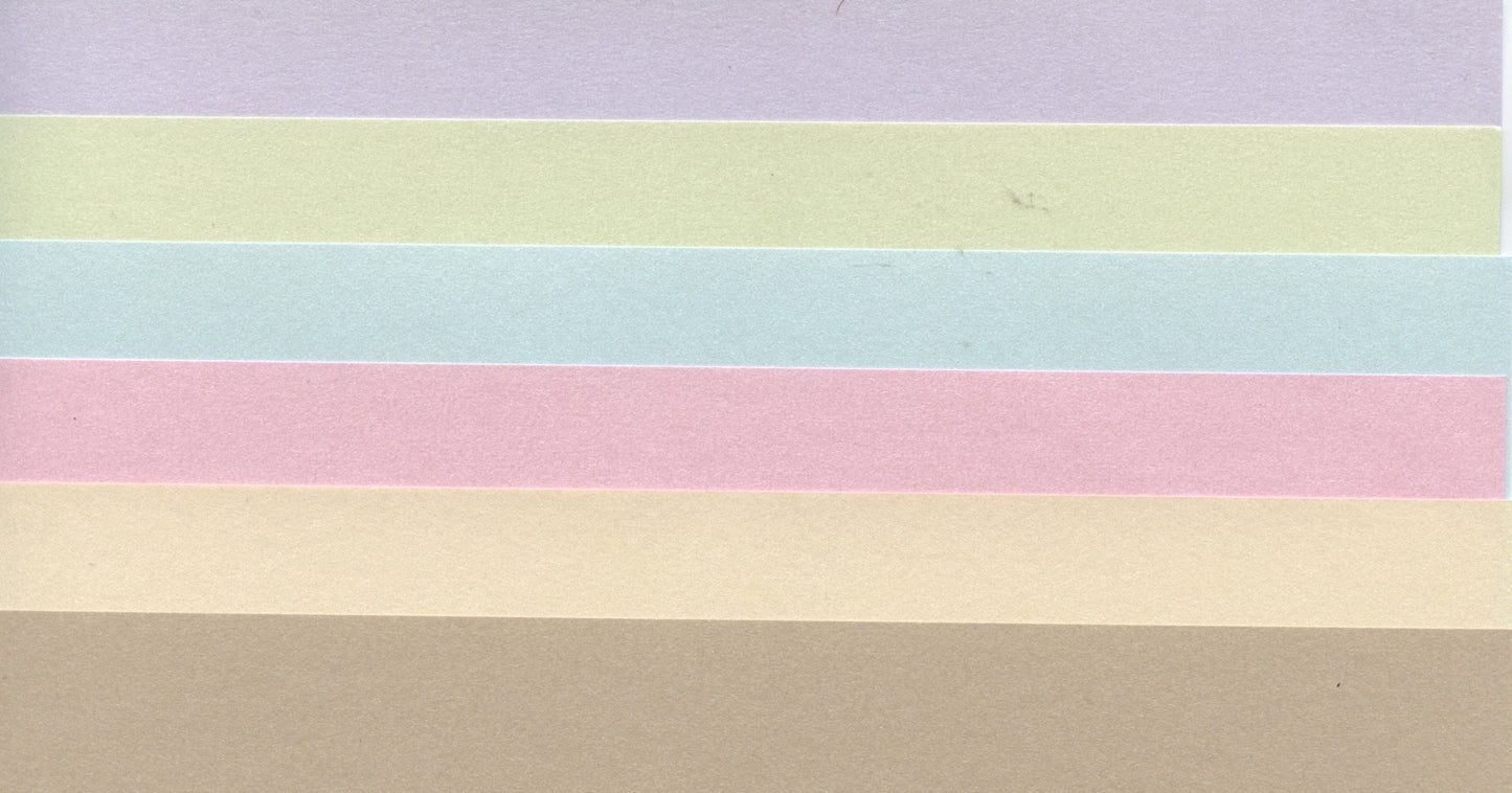 Specialty Paper - A4 Pearl Paper -Mauve/Mint/Blue/Pink/Cream/Bone - 6 Sheets