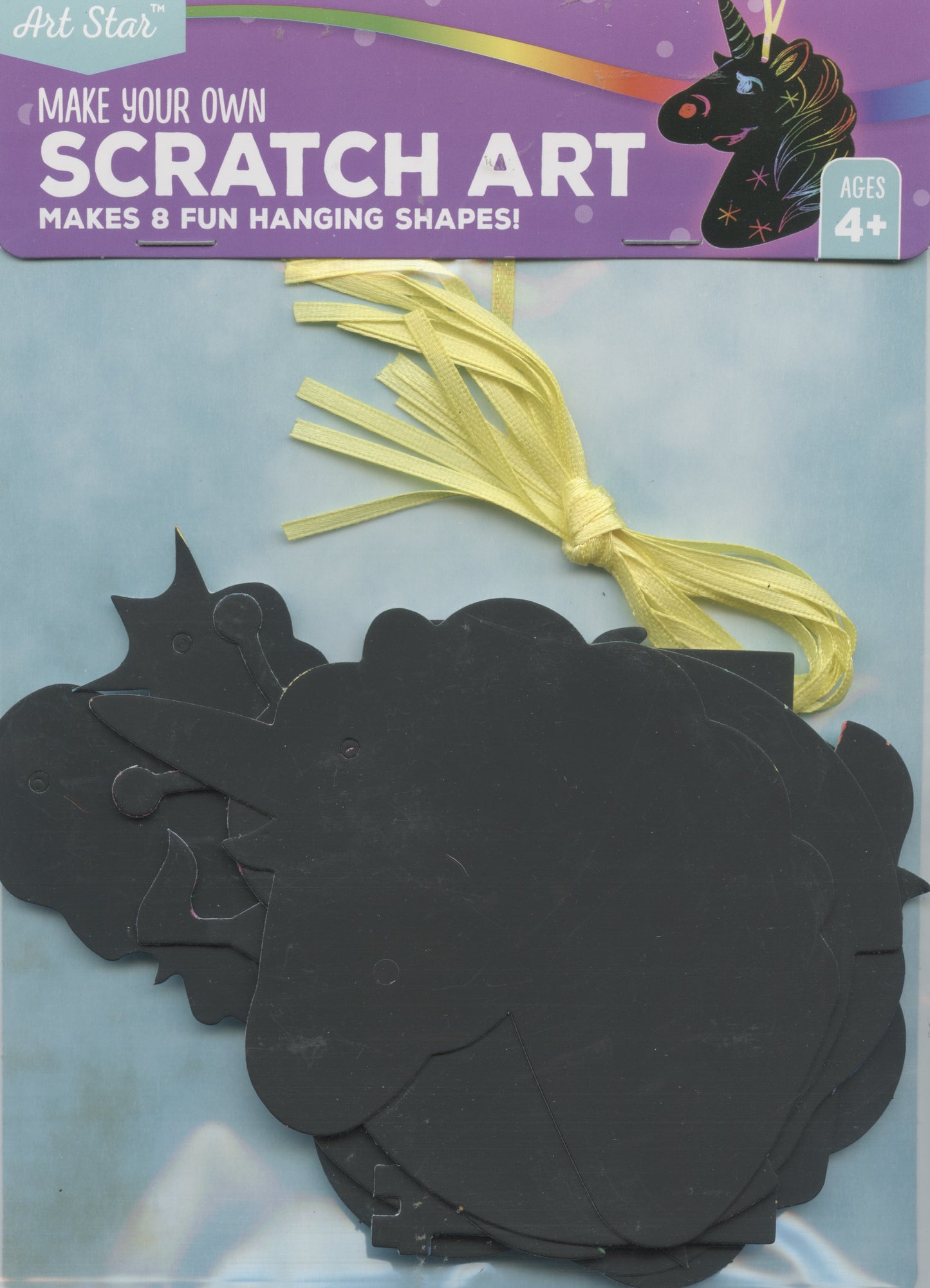 MYO Scratch Art - Makes 8 Hanging Shapes - Set 1 - Girl Theme