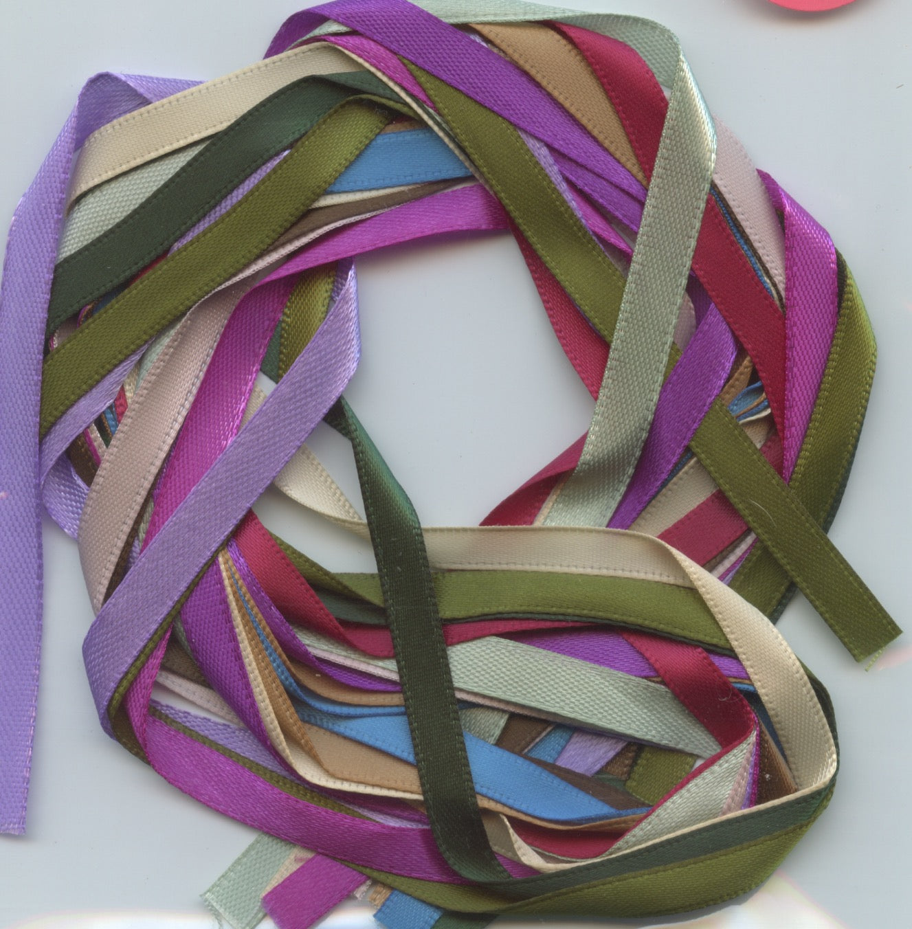 Craft Ribbon - 12 x .60cm lengths - 6mm Assorted colours - Pack #8A