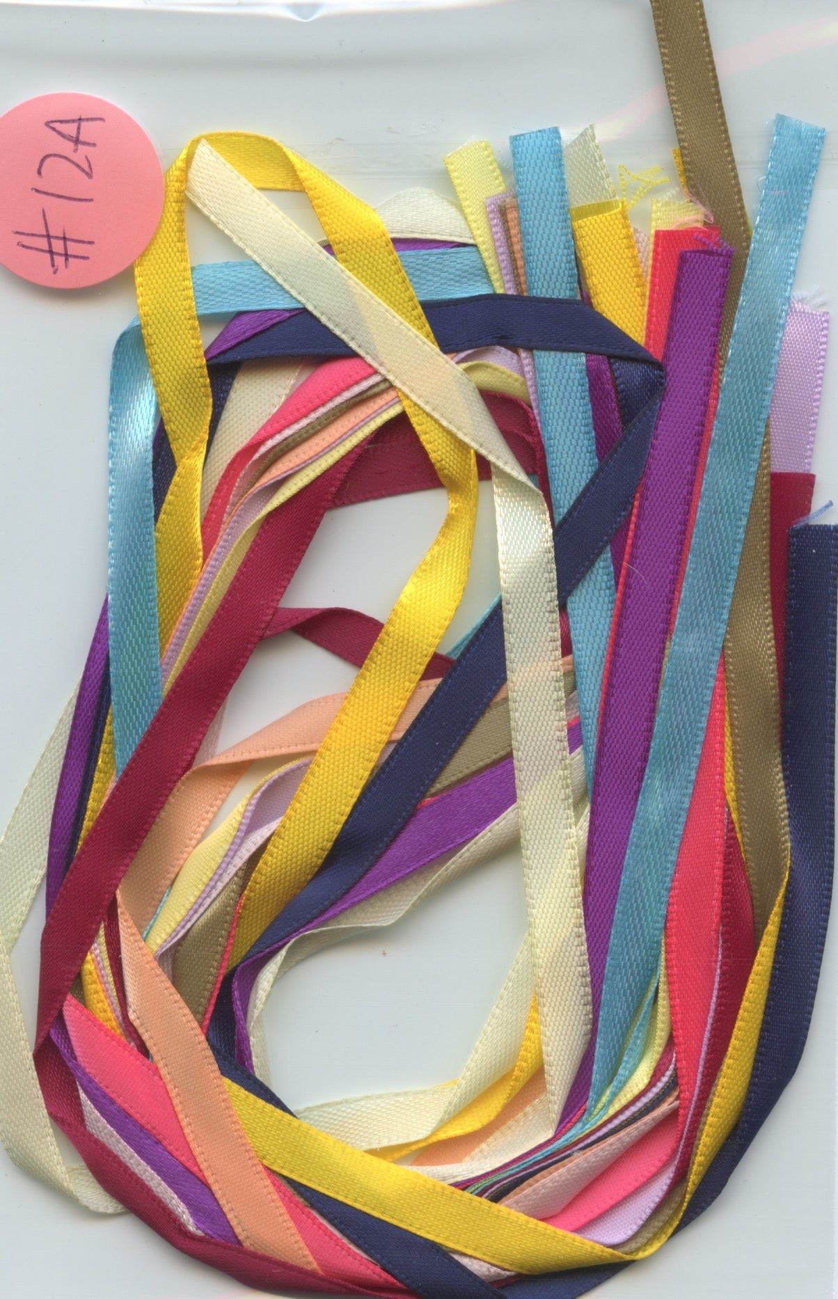 Craft Ribbon - 12 x .60cm lengths - 6mm Assorted colours - Pack - #12A