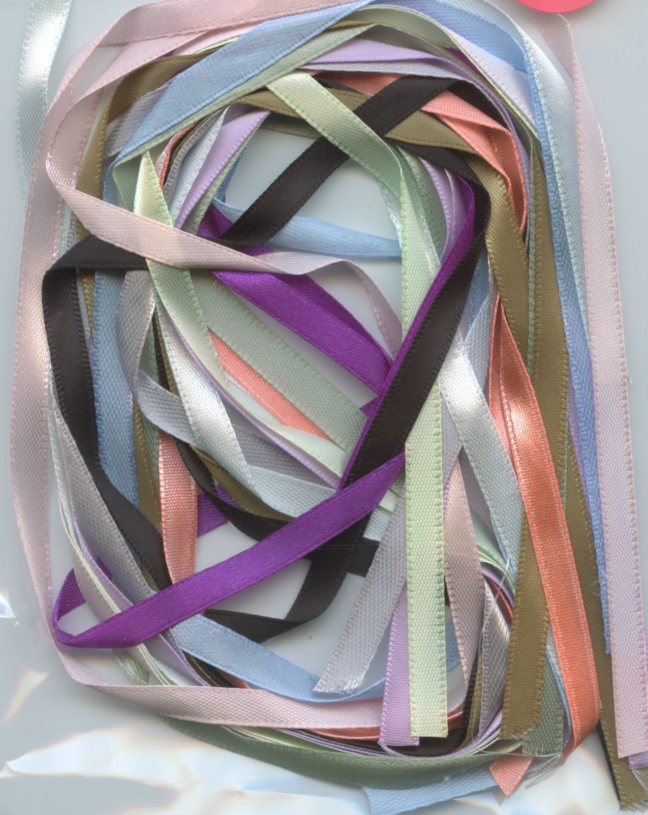 Craft Ribbon - 12 x .60cm lengths - 6mm Assorted colours - Pack - #13A