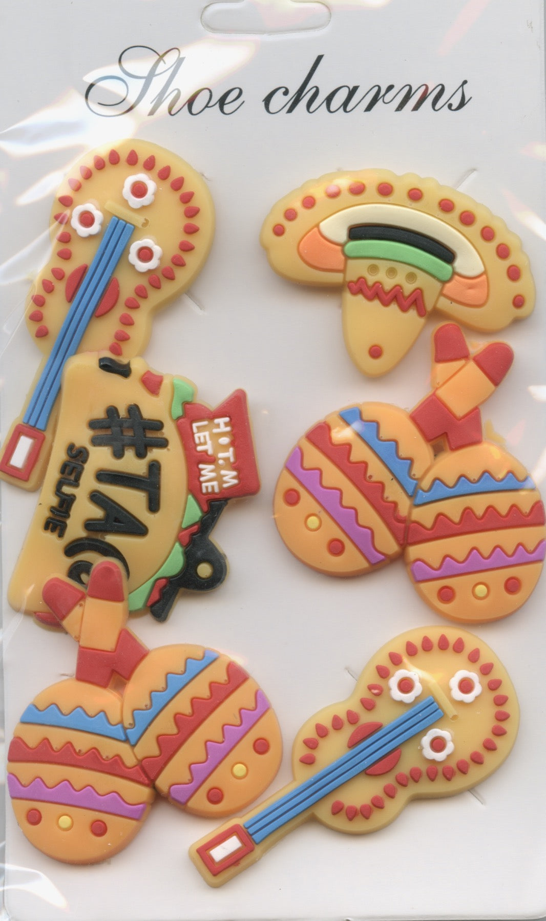 Shoe Charms - Mexican theme - 6pc