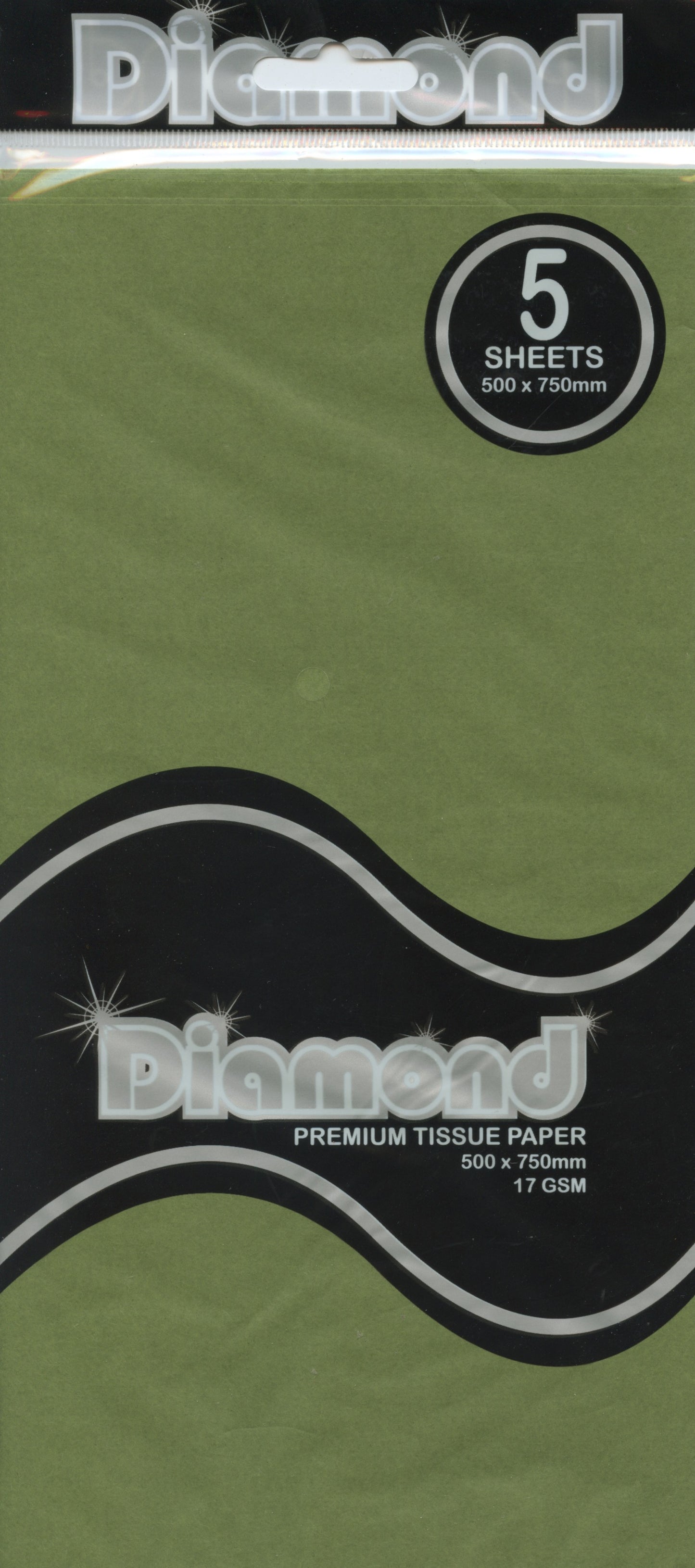 Premium Tissue Paper Classic Olive 5 Pack - 750mm x 500mm