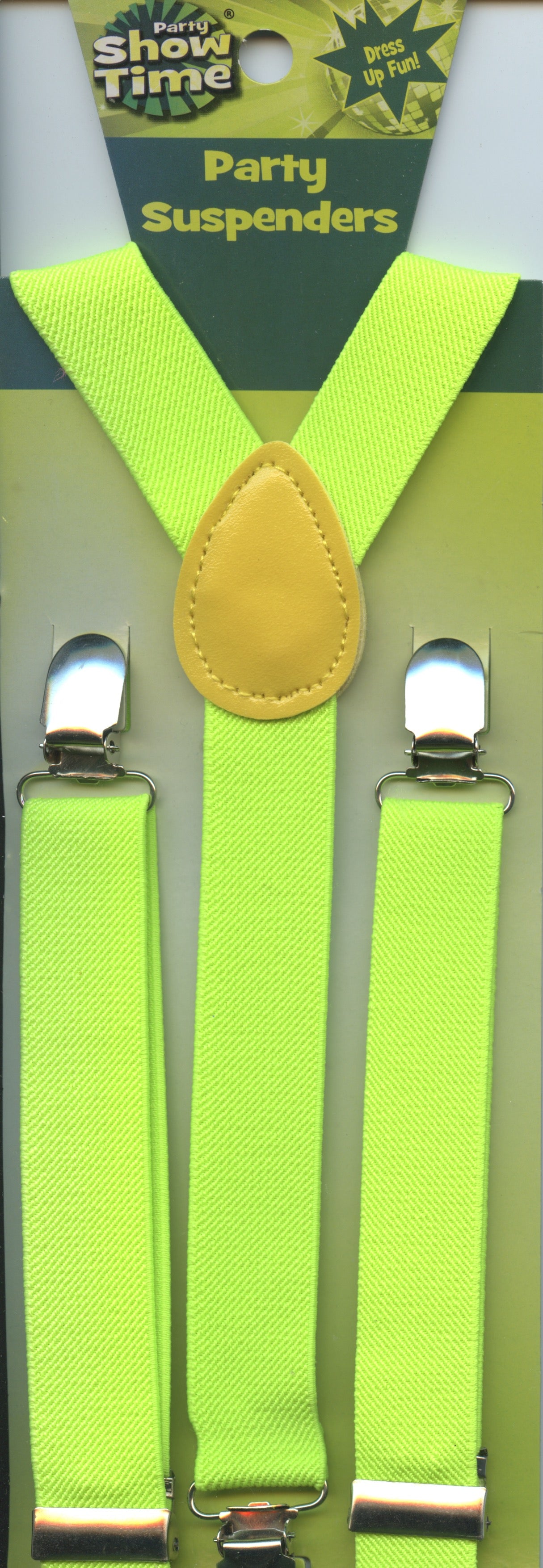Party Suspenders - Fluorescent Yellow
