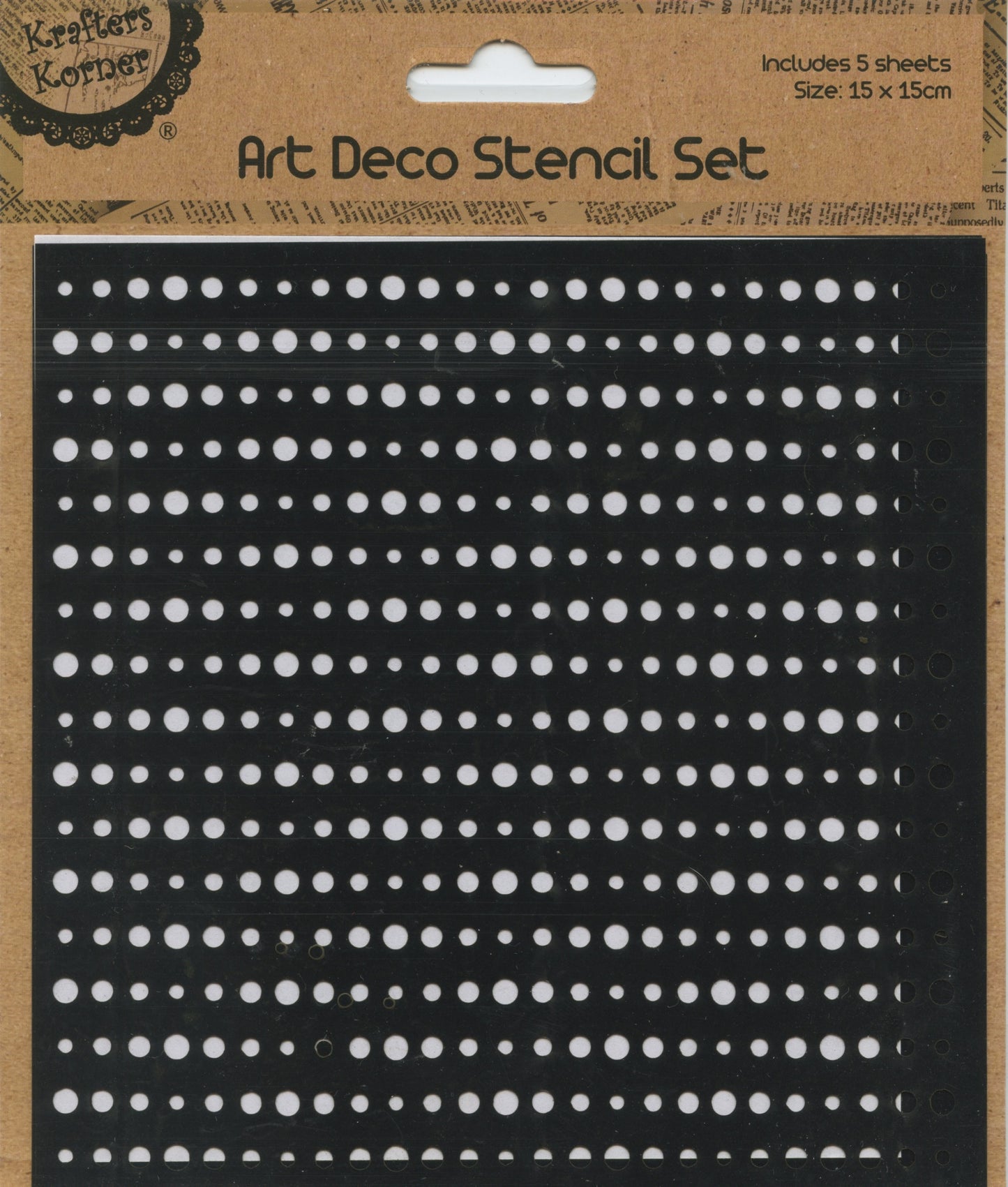 Art Deco Stencil Set - Set #1 - 5 sheets - 15x15cm