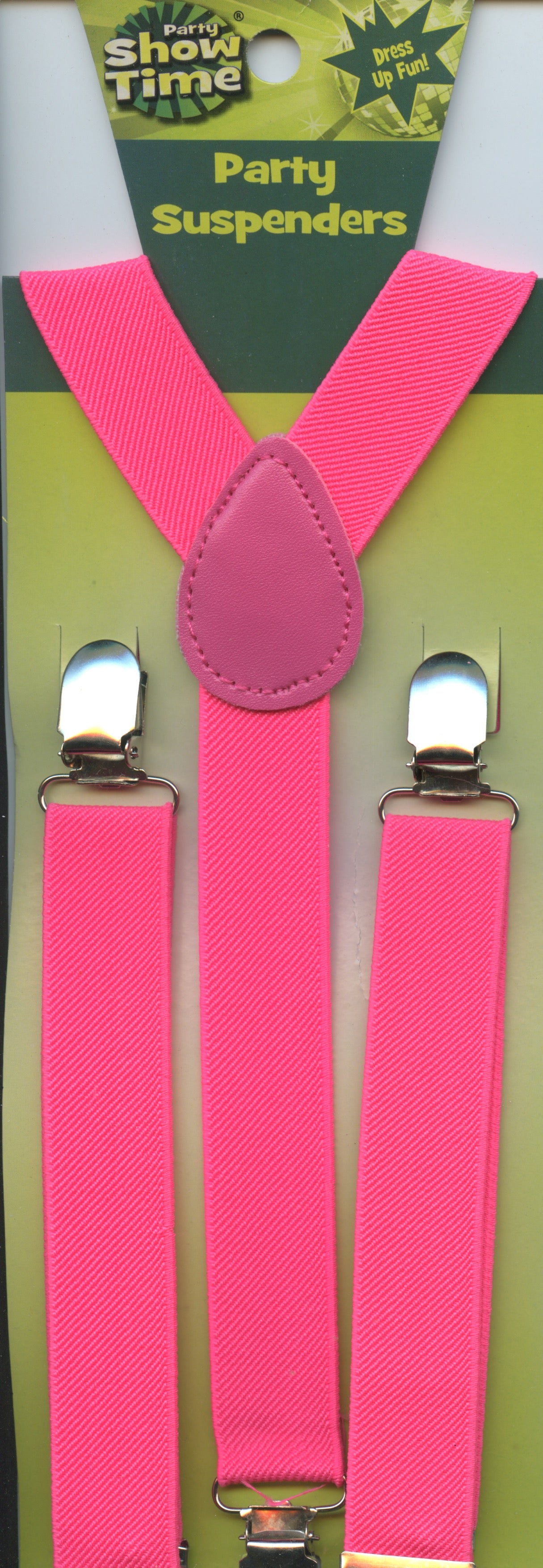 Party Suspenders - Bright Pink