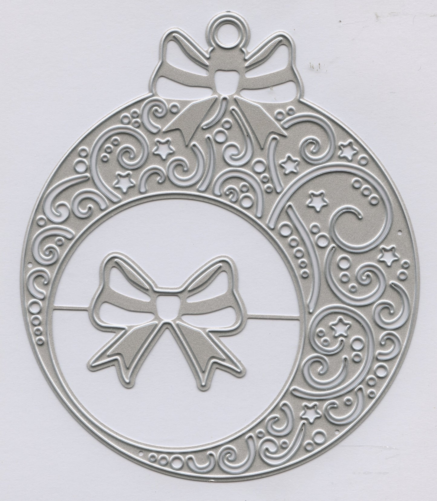 Metal Dies - Christmas Bauble with Bows - Design #1
