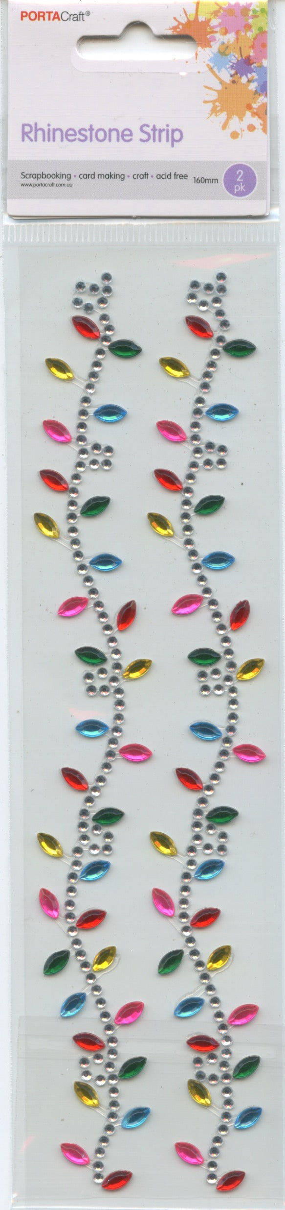 Christmas Lights - Rhinestone Strips - 160mm - pack of 2