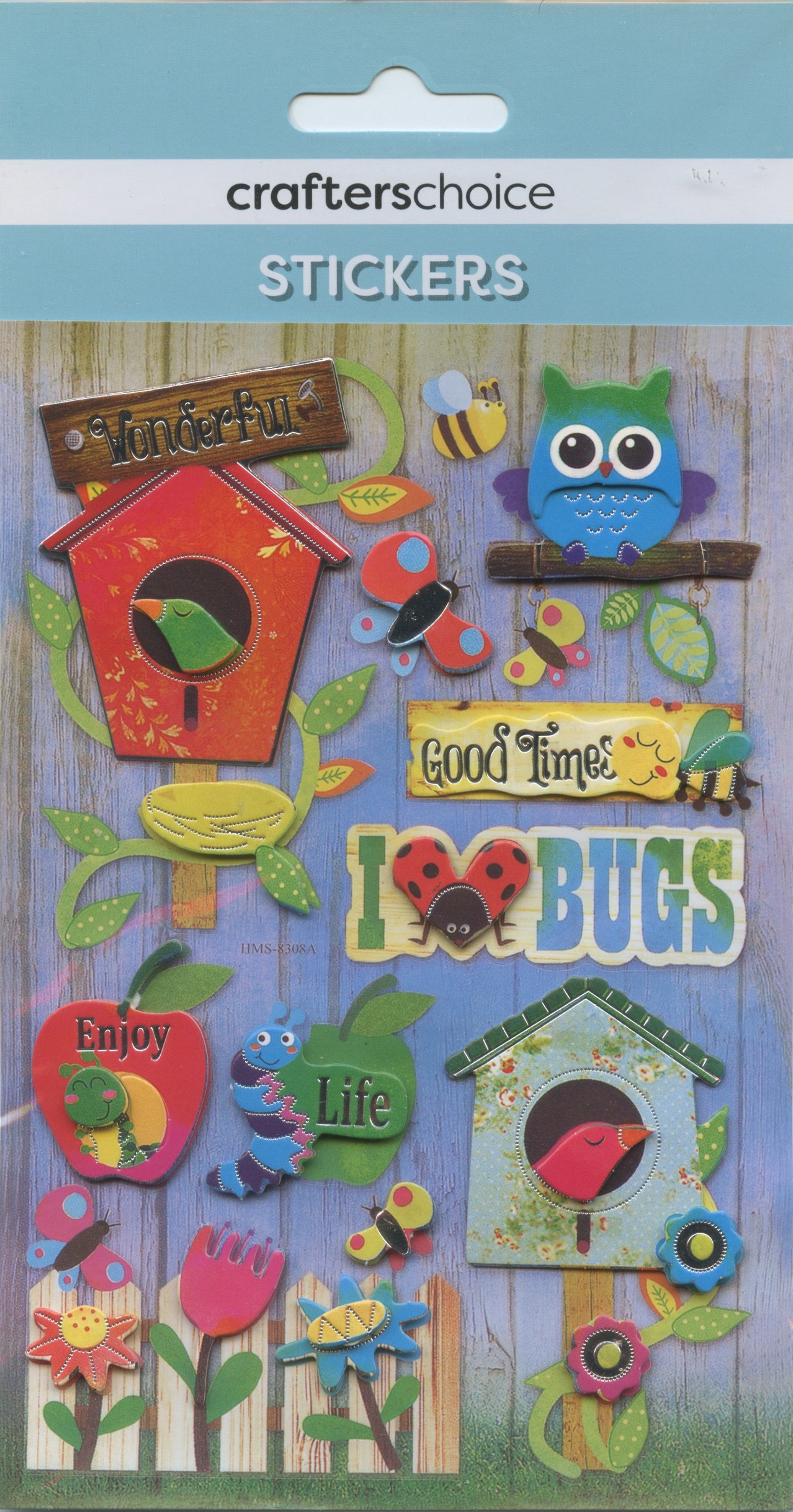 3D Stickers - I Love Bugs - 10 pc
