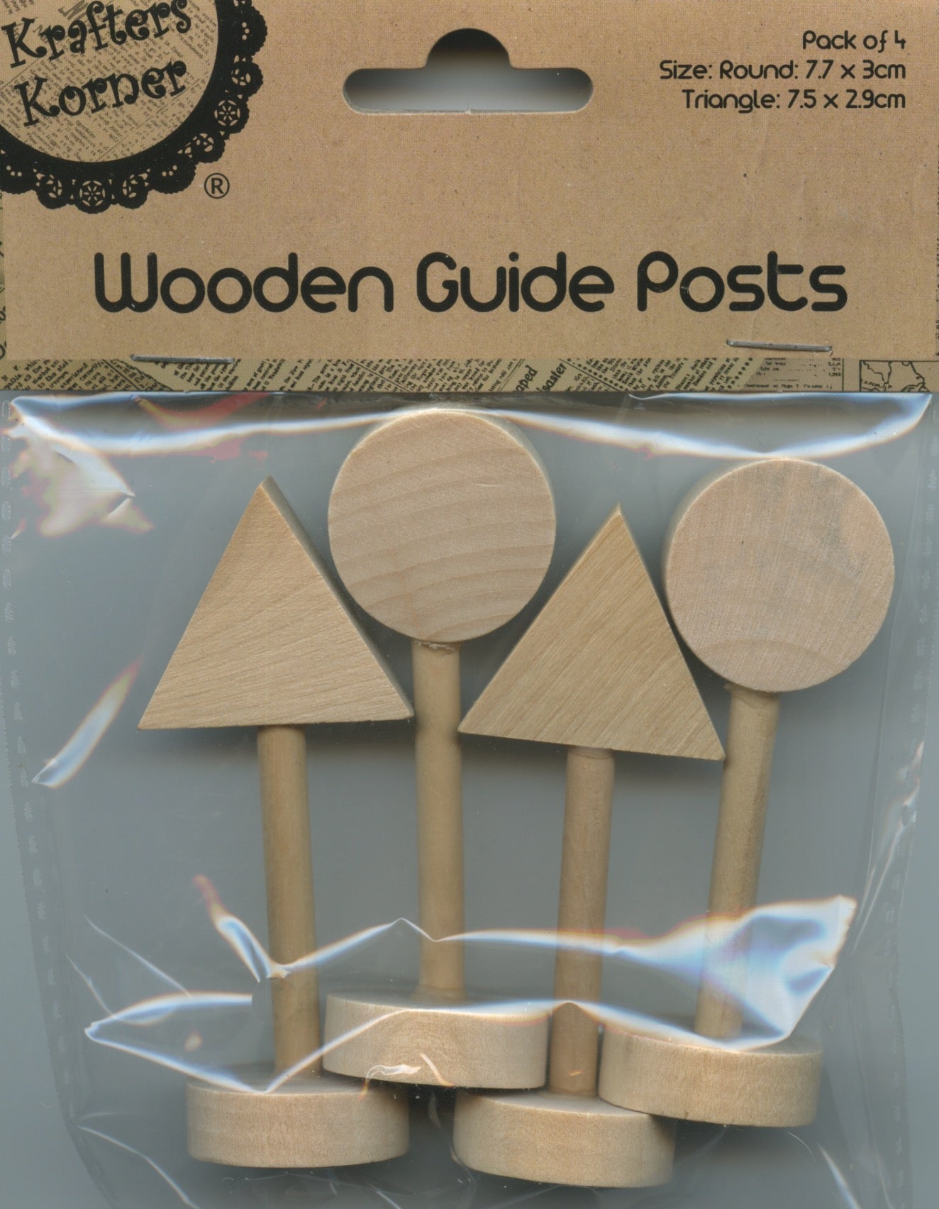 Wooden Guide Posts - Pack of 4