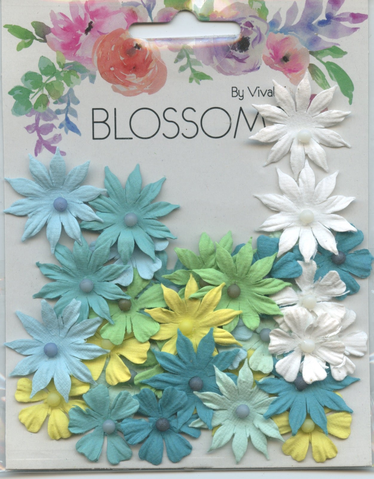 Blossoms Valerie Summer Joy Flower - Assorted Colours- 32 pc