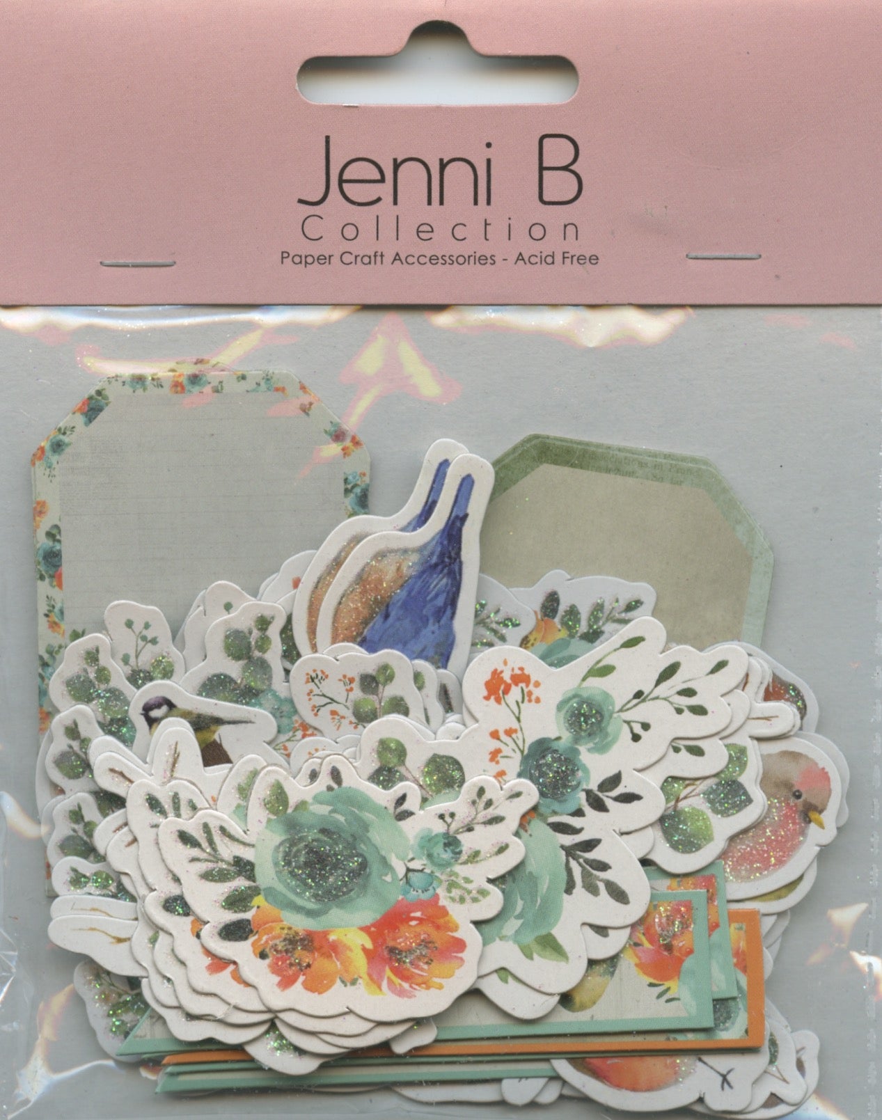 Jenni B - Paper Die-Cuts - Birds Woodland Blues - 66pcs