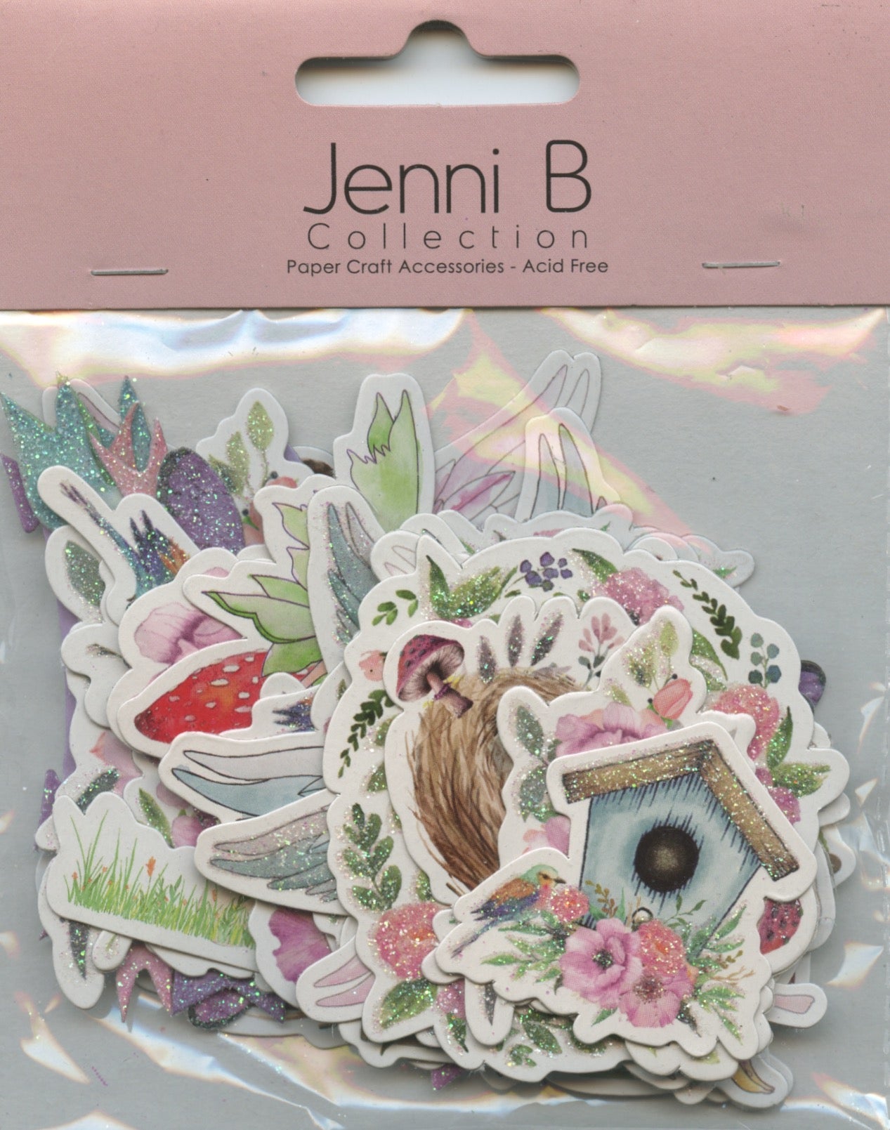 Jenni B - Paper Die-Cuts - Fairy Sparkle Pinks - 52pcs