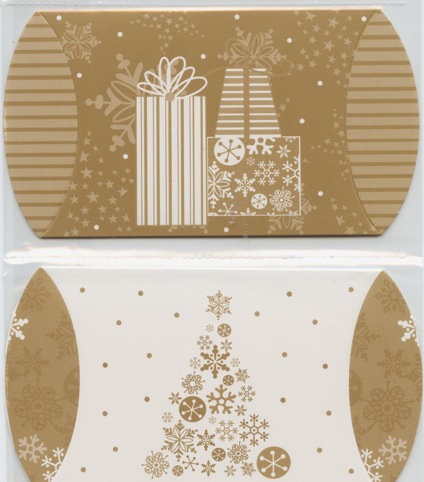 Gift Card Holders - Christmas Theme Gold/White - 4 pack