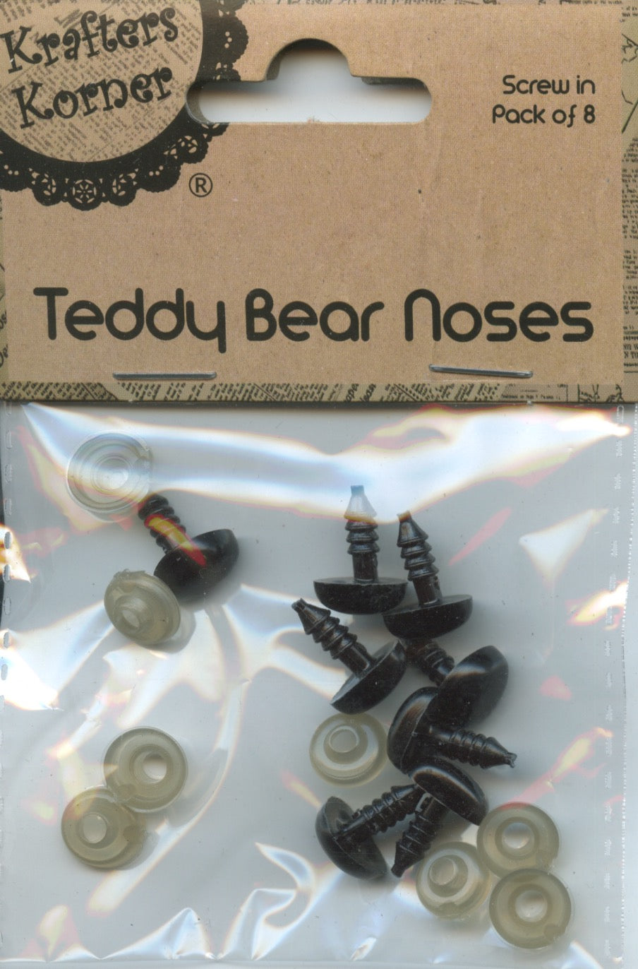 Teddy Bear Noses - 8 pack