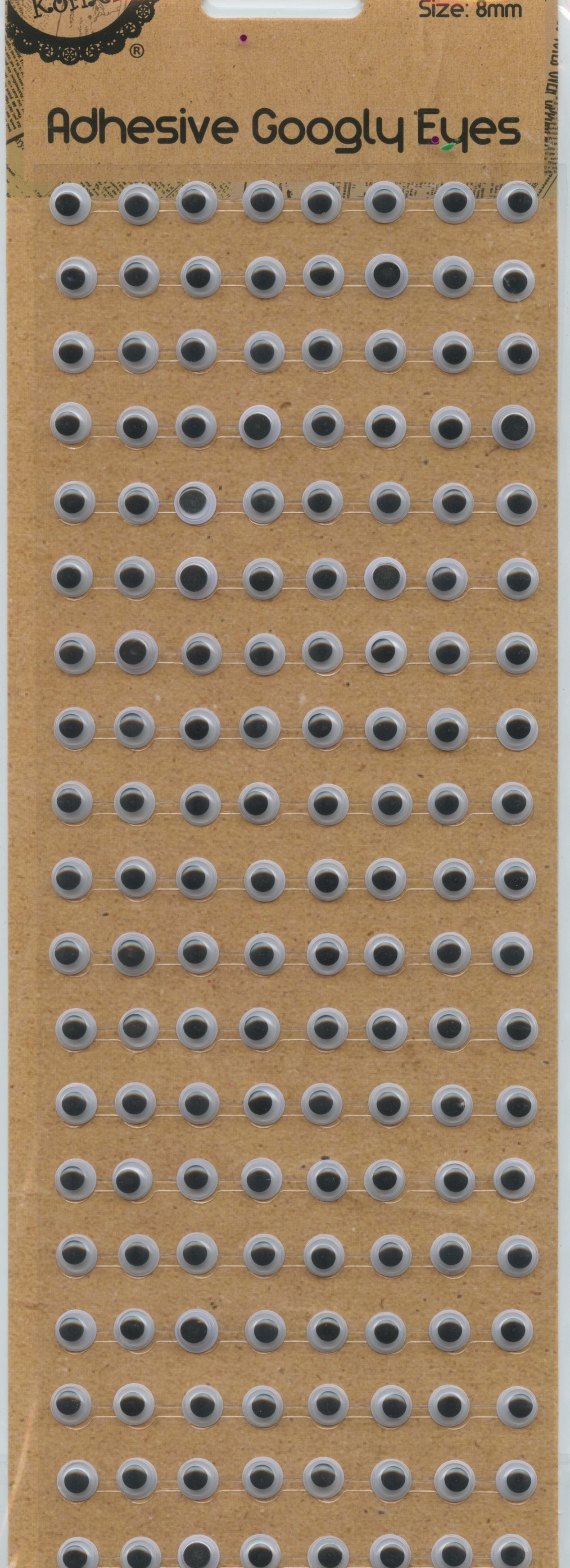 Adhesive Googly Eyes - 8mm - Pack of 152