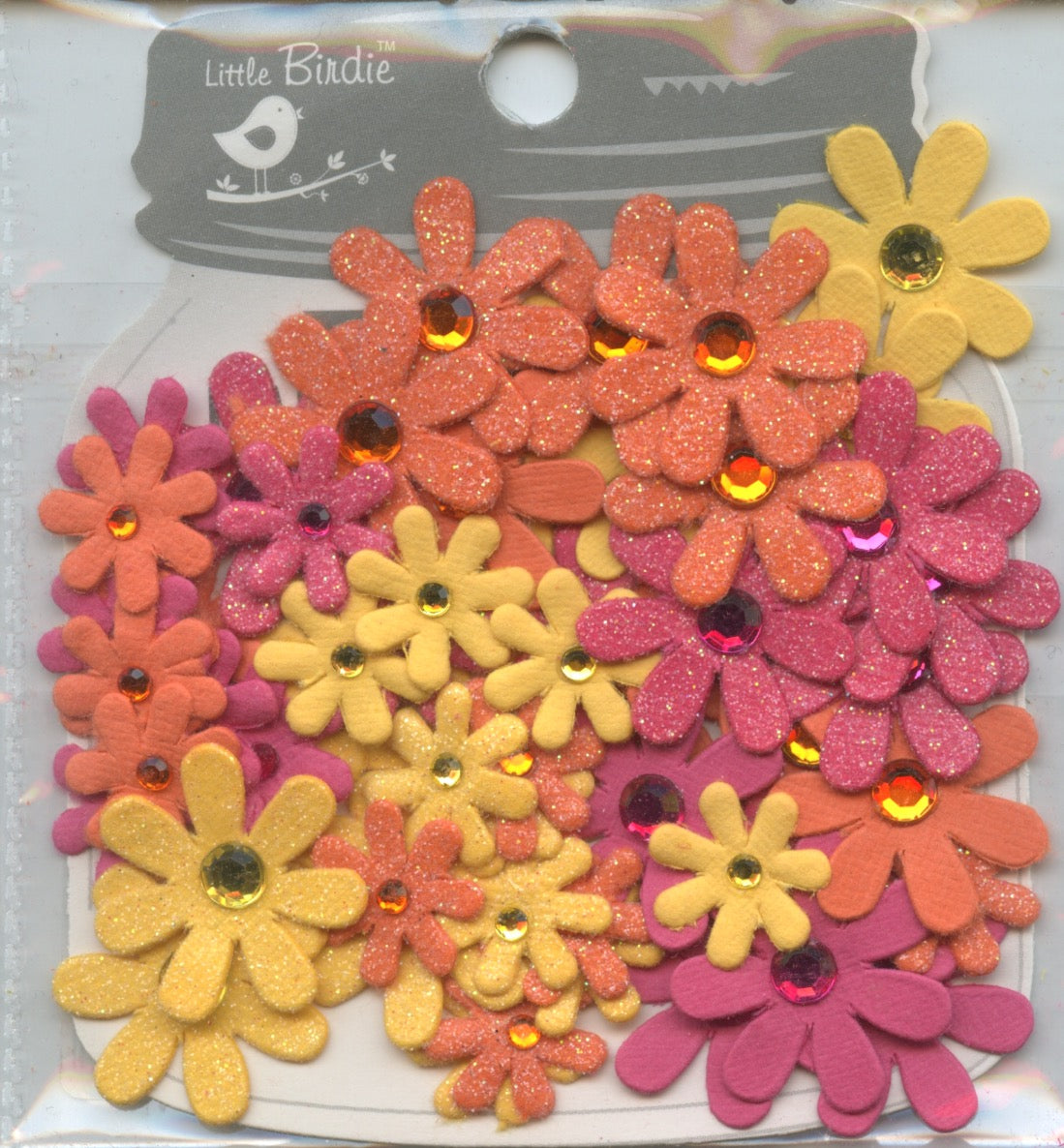 Little Birdie Handmade Embellishments - Sparkle Florettes Boho Vibes 60pk