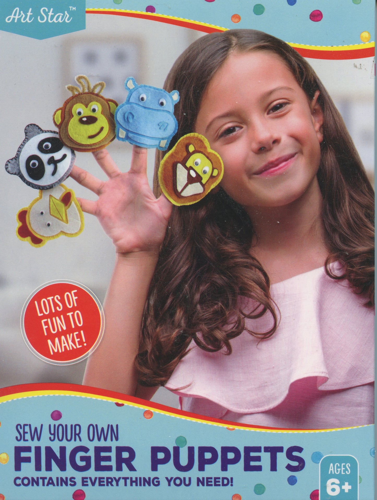Finger Puppets Kit - Sew Your Own - 5 Animal Faces
