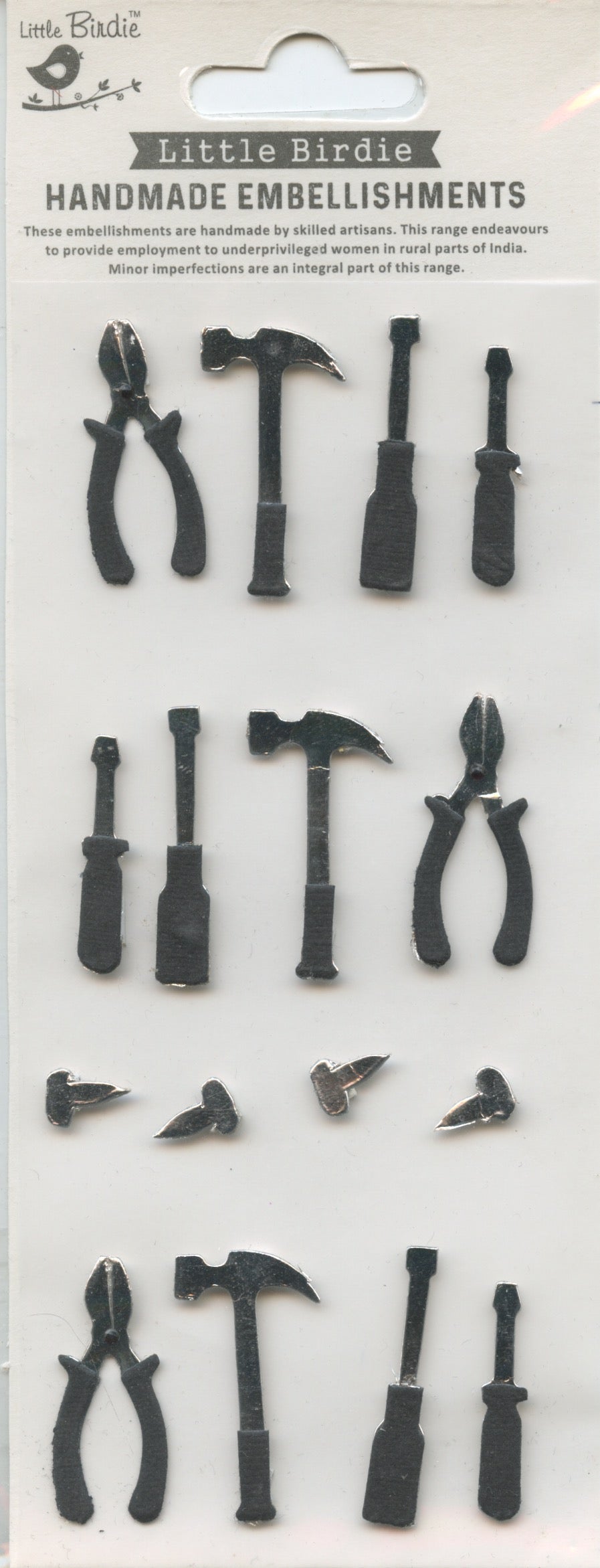 Little Birdie Handmade Self Adhesive Handyman Tools 16 pc