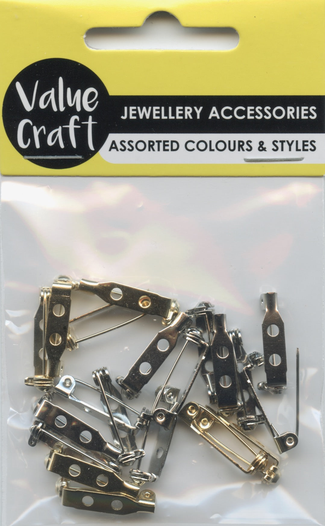 Jewellery Brooch Back - Small - Silver/Gold - 20 pcs