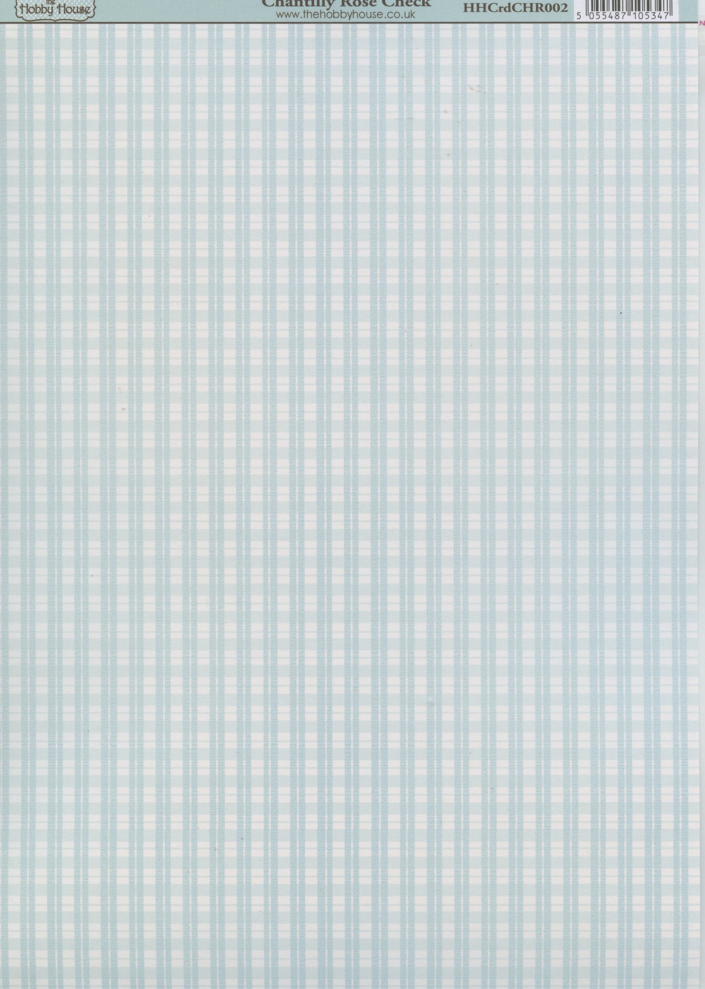 Hobby House Paper - Chantilly Rose Check - 29.8x21cm