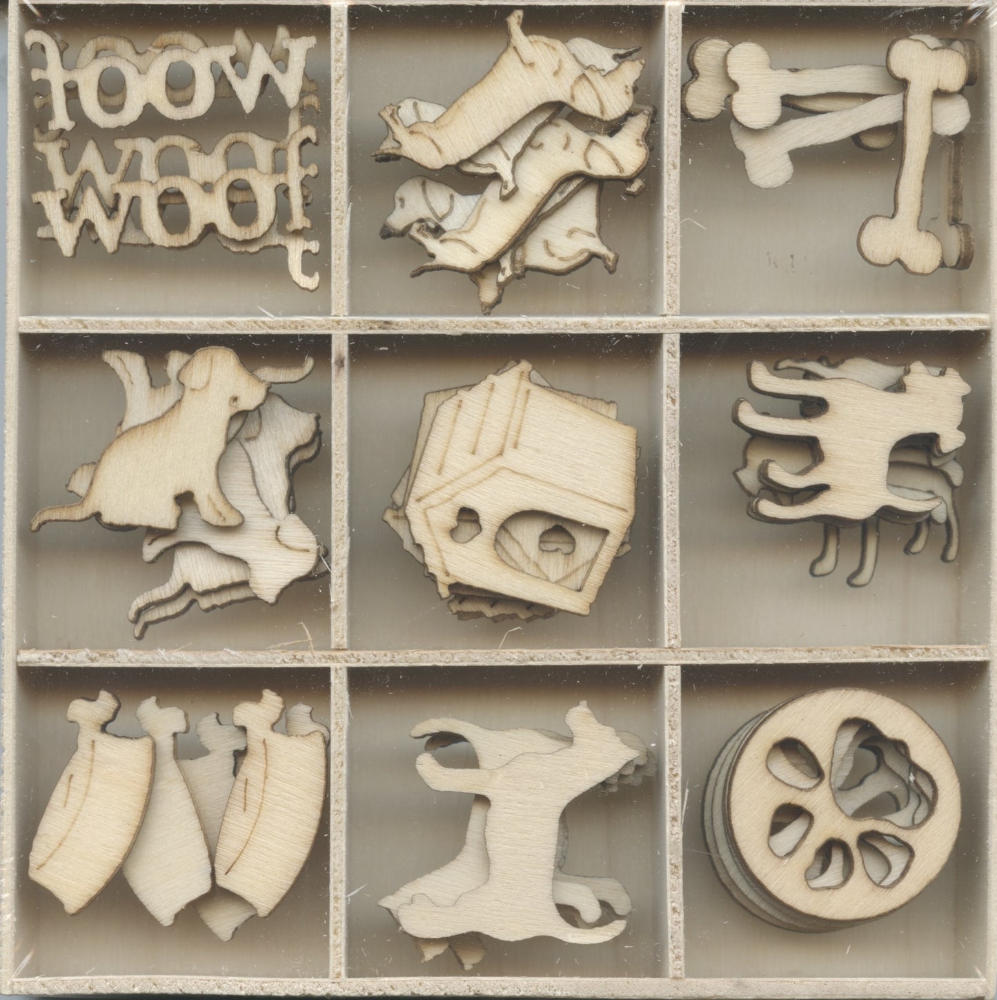Wooden Embellishments - Dog Theme - 45 pack