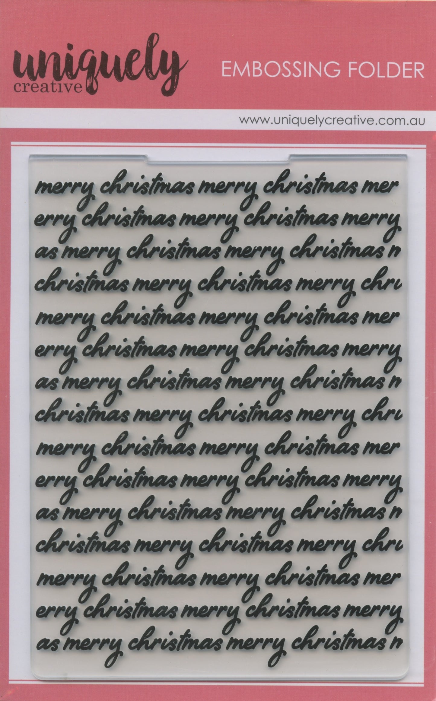 Embossing Folder - Christmas Script - One Folder