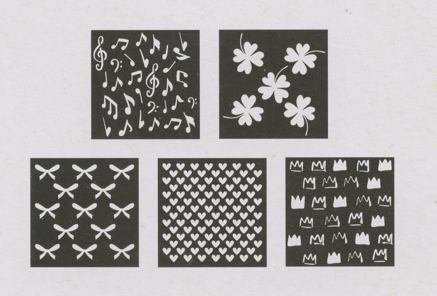 Art Deco Stencil Set - Set #3 - 5 sheets - 15x15cm