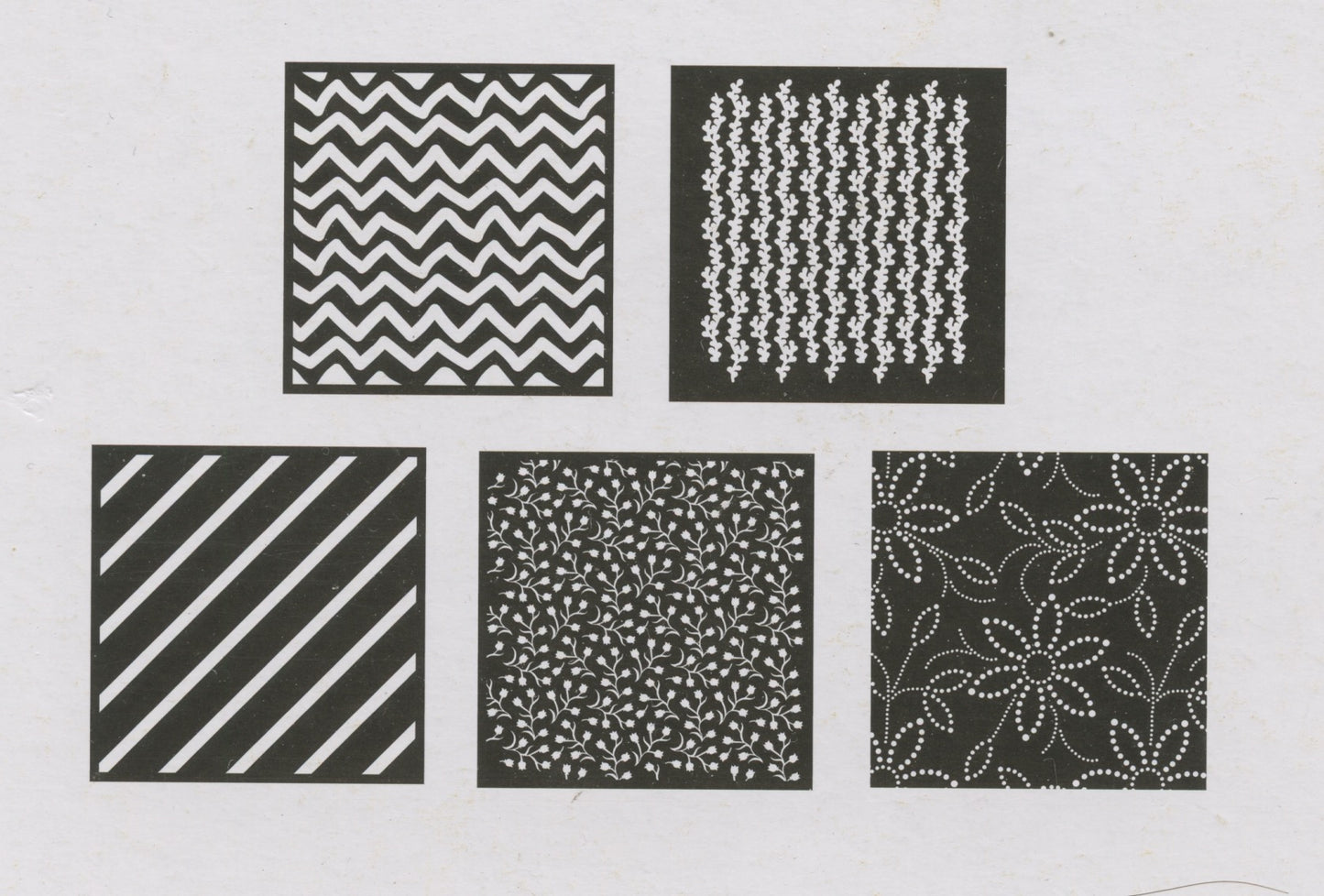 Art Deco Stencil Set - Set #4 - 5 sheets - 15x15cm