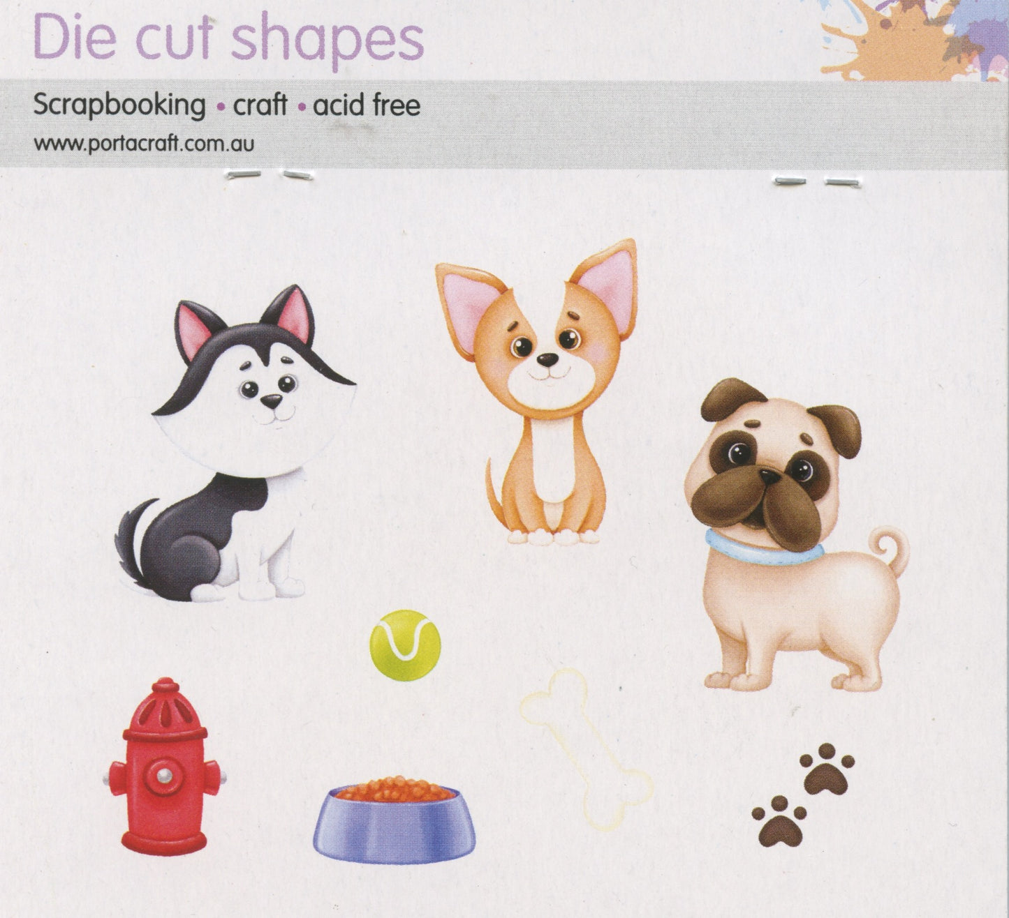 Paper Die-Cut Shapes - Woof Woof - 24pcs