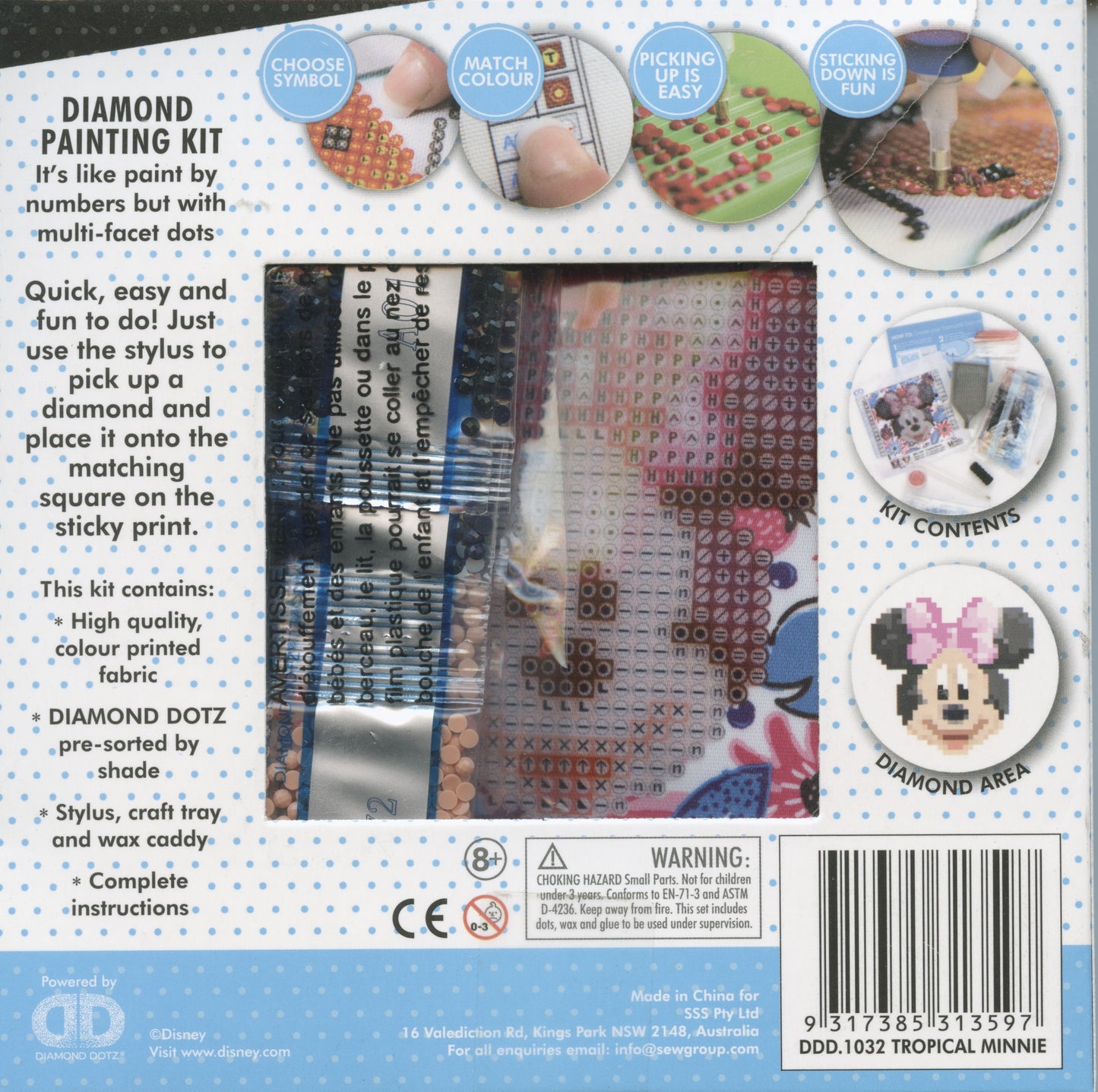 DIY Diamond Painting Kit - Tropical Minnie