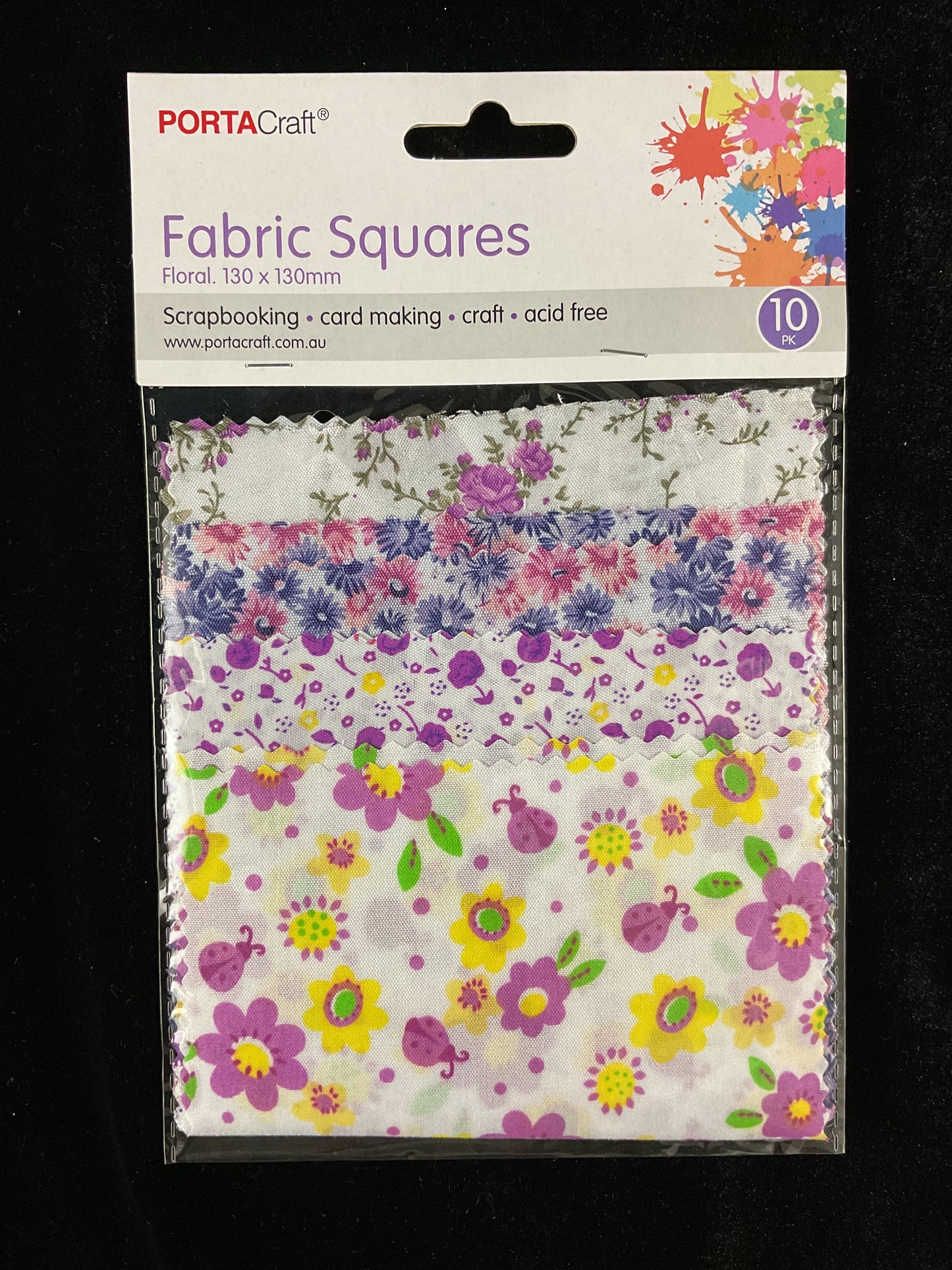 Fabric Squares Floral- Pack #2 - 10 pk