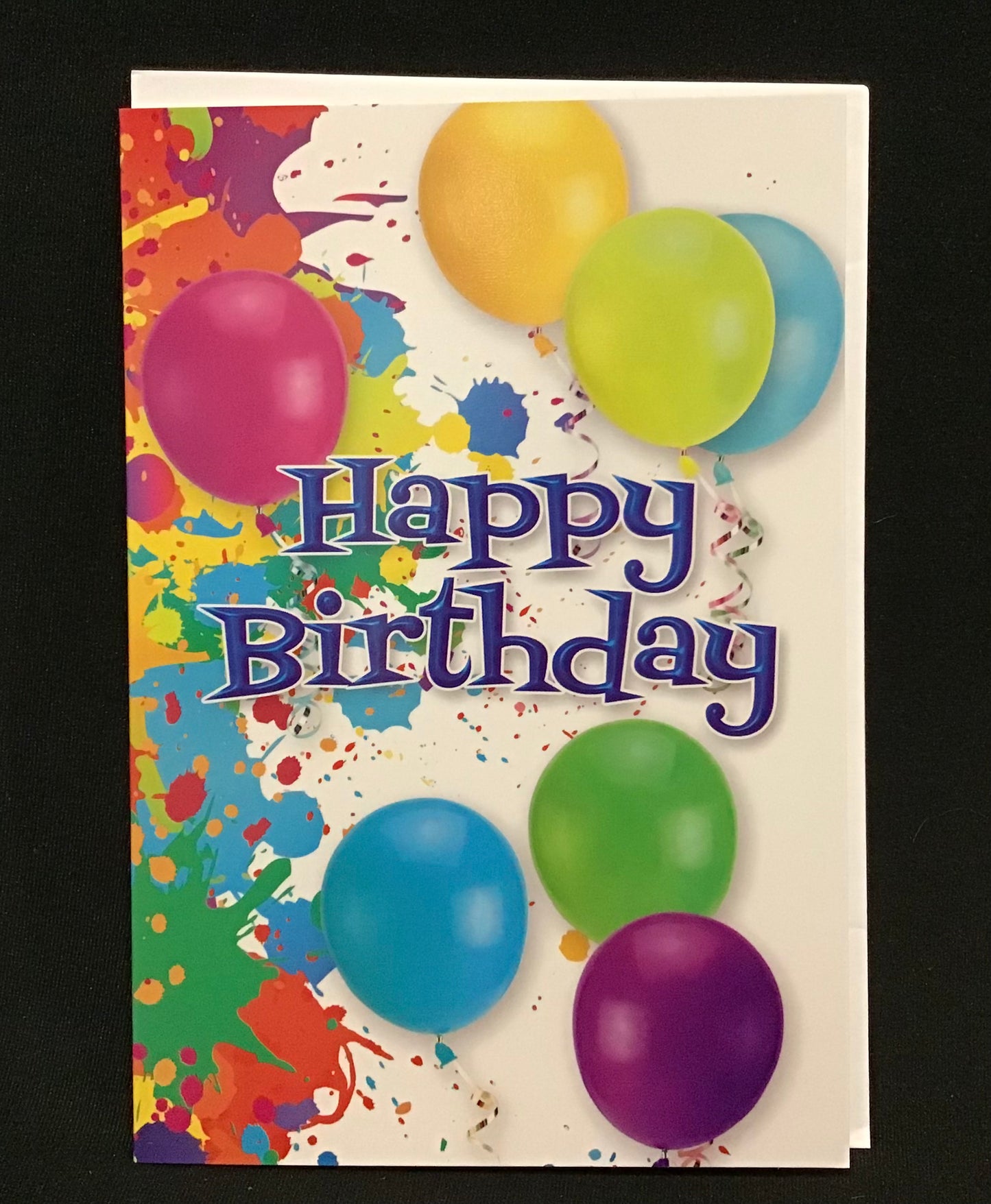 Koala Collection Card - Happy Birthday - Splatter Balloons