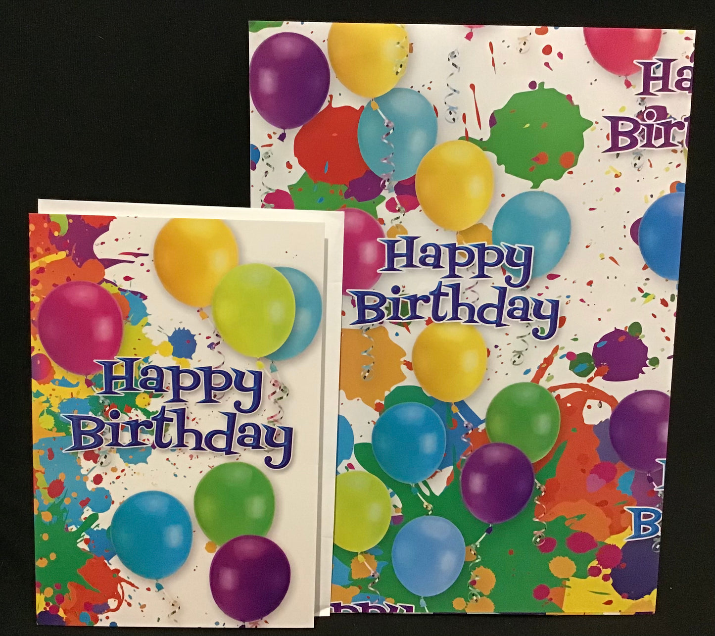 Koala Collection Wrap and Greeting Card - Splatter Birthday - 1 of each