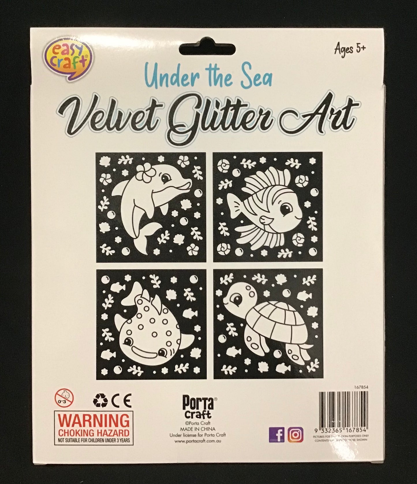 Velvet Glitter Art - Under the Sea - 4 pack