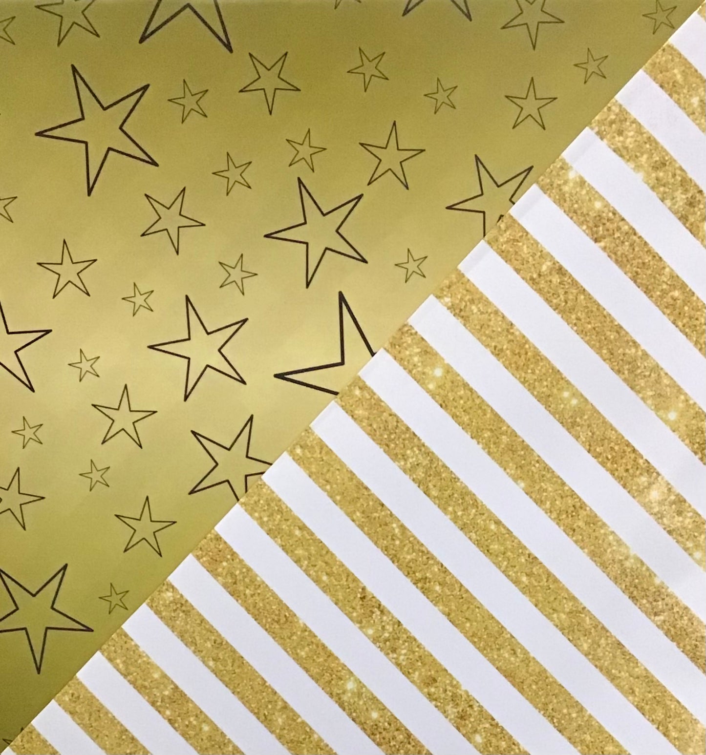 Koala Collection Wrap D/S - 2x Gold Stripes/Stars on Gold - 69x49cm