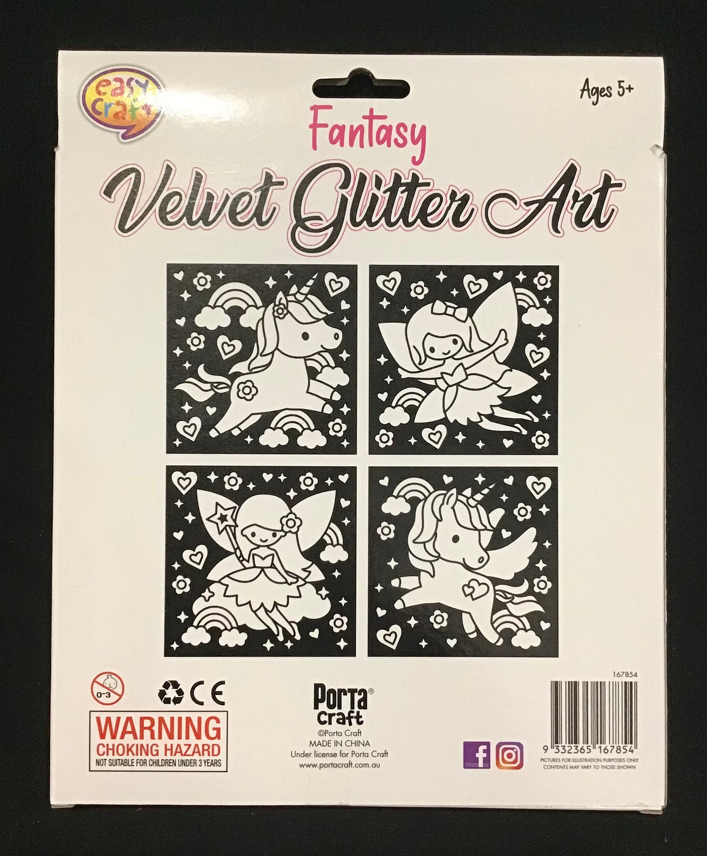 Velvet Glitter Art - Fantasy - 4 pack