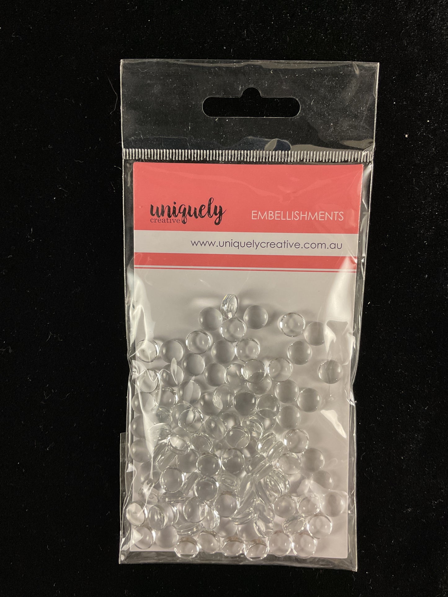 Embellishments Glass Domes - 8mm - Pk 100