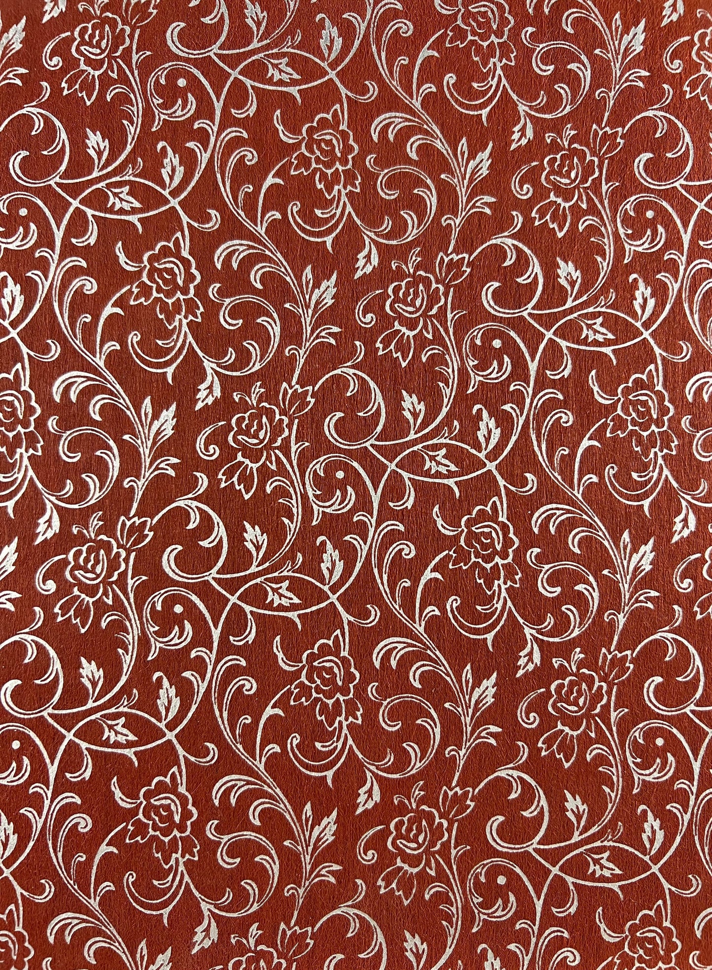 Specialty Paper 1 x A4 Handmade (lightweight) Rustic Brown/White Paisley