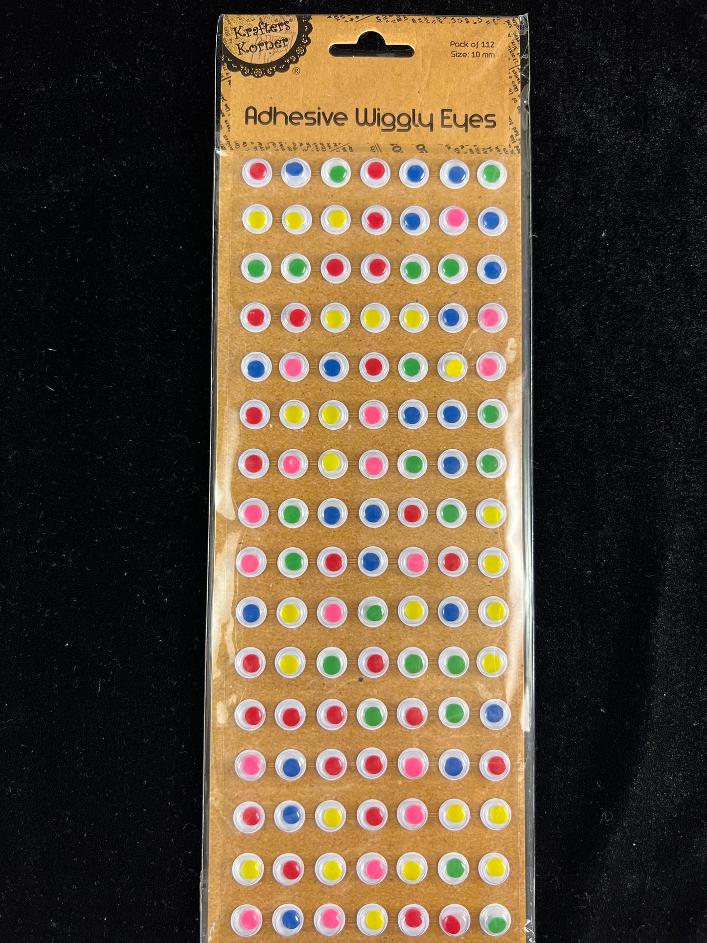 Adhesive Googly Eyes - Coloured - 10mm - Pack of 112