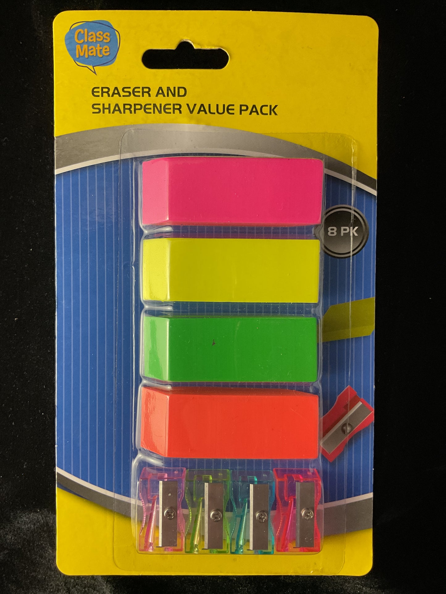 Eraser and Sharpener - Value pack - 8 pack