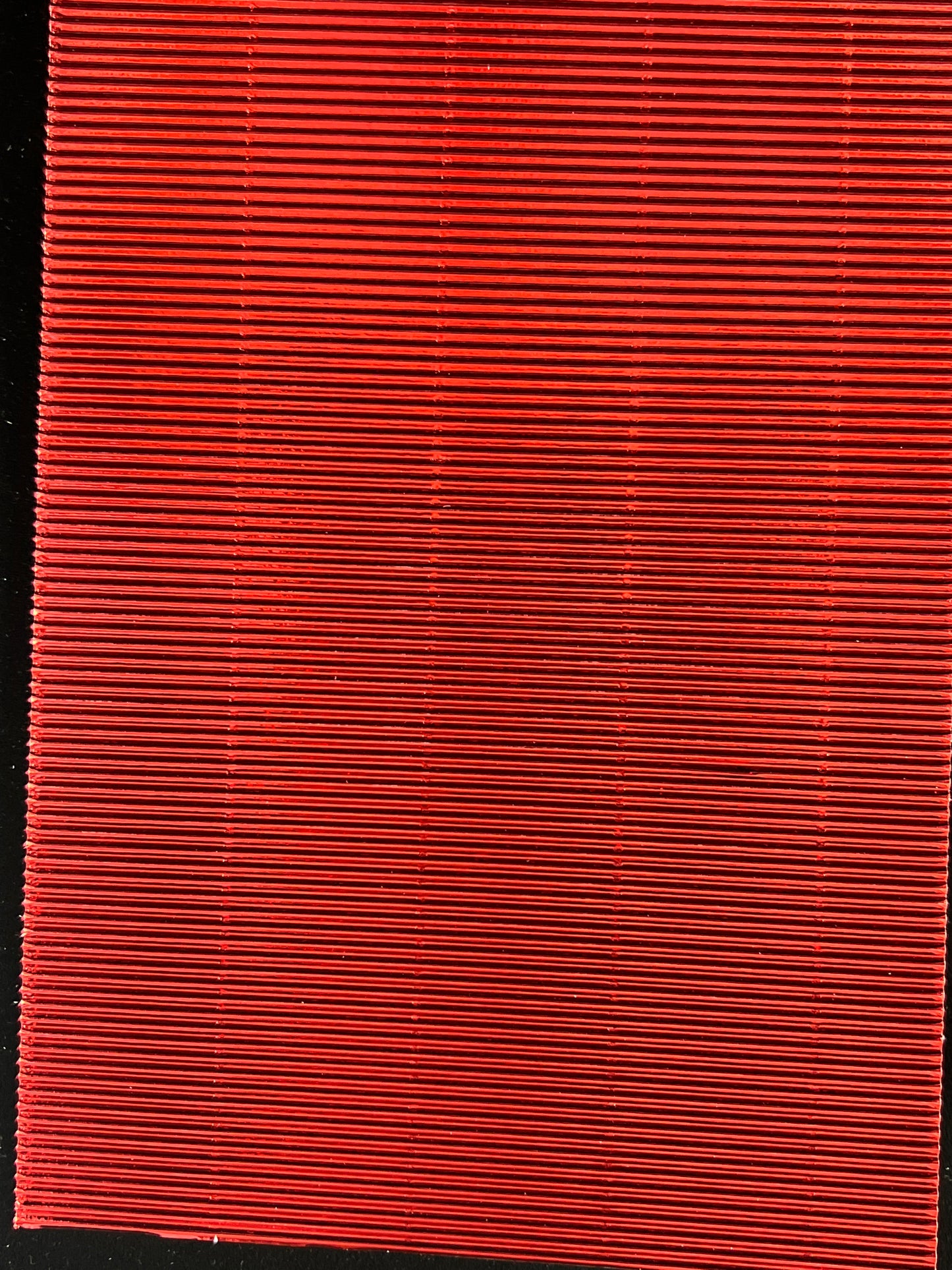 Metallic Corrugated A4 Card - Red - 1 sheet